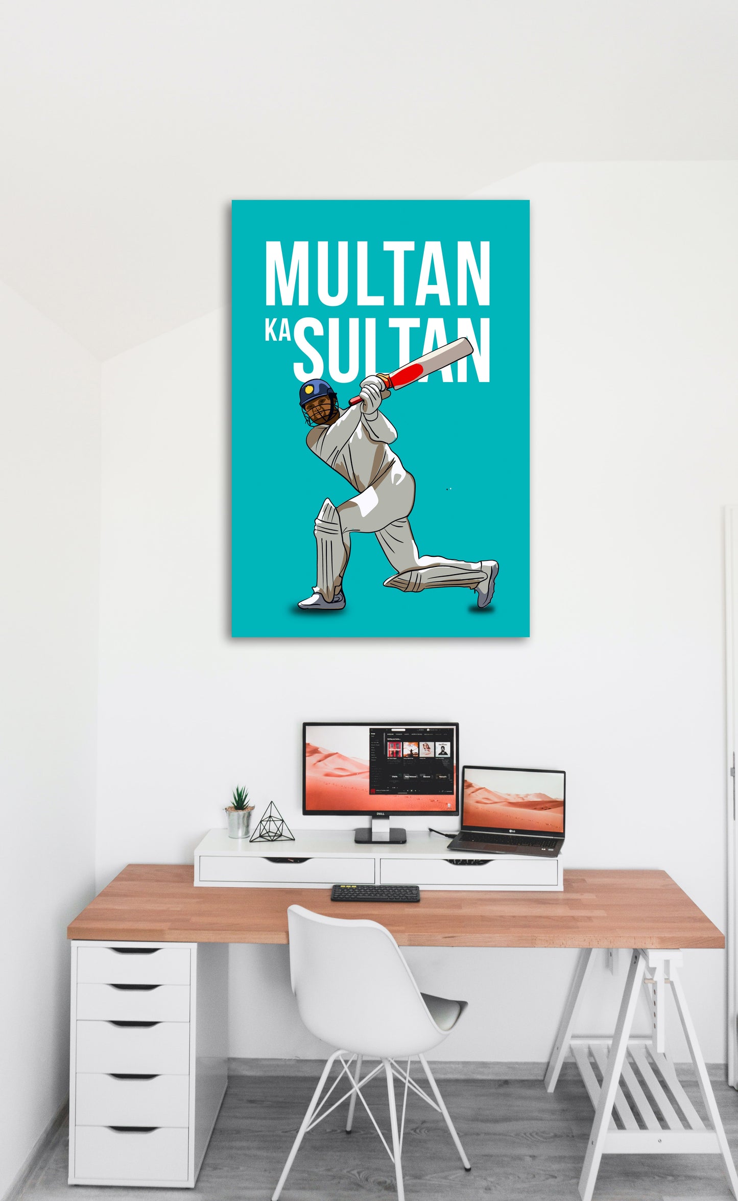 Virender Sehwag Artwork Cricket | Poster | Frame | Canvas