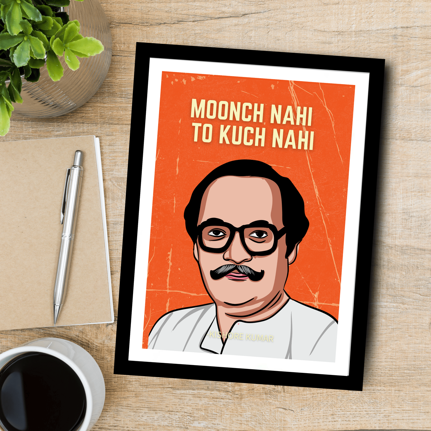Kishor Kumar Classic Singer, Actor Artwork Bollywood | Poster | Frame | Canvas