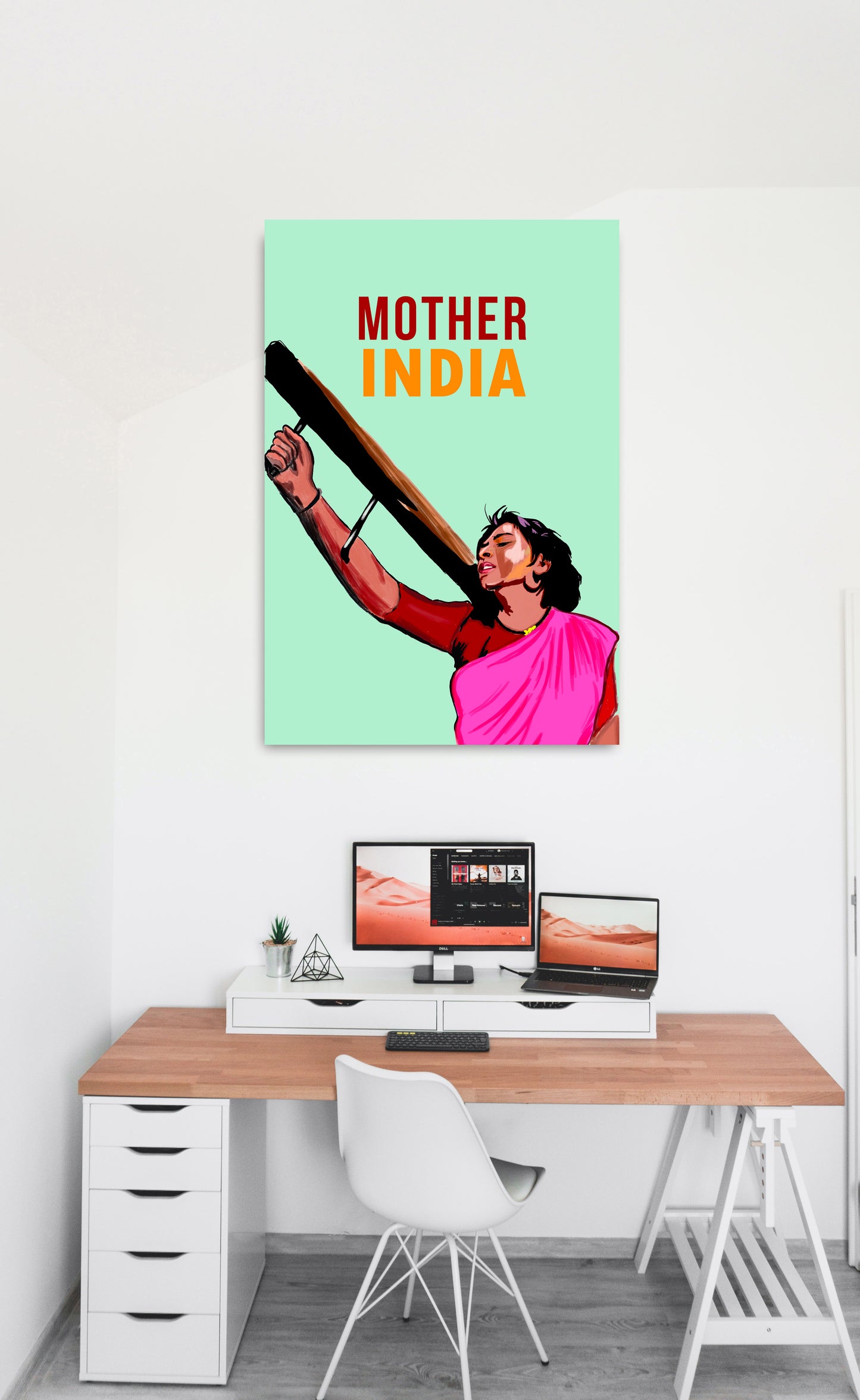 Mother India Movie Classic Artwork Bollywood | Poster | Frame | Canvas