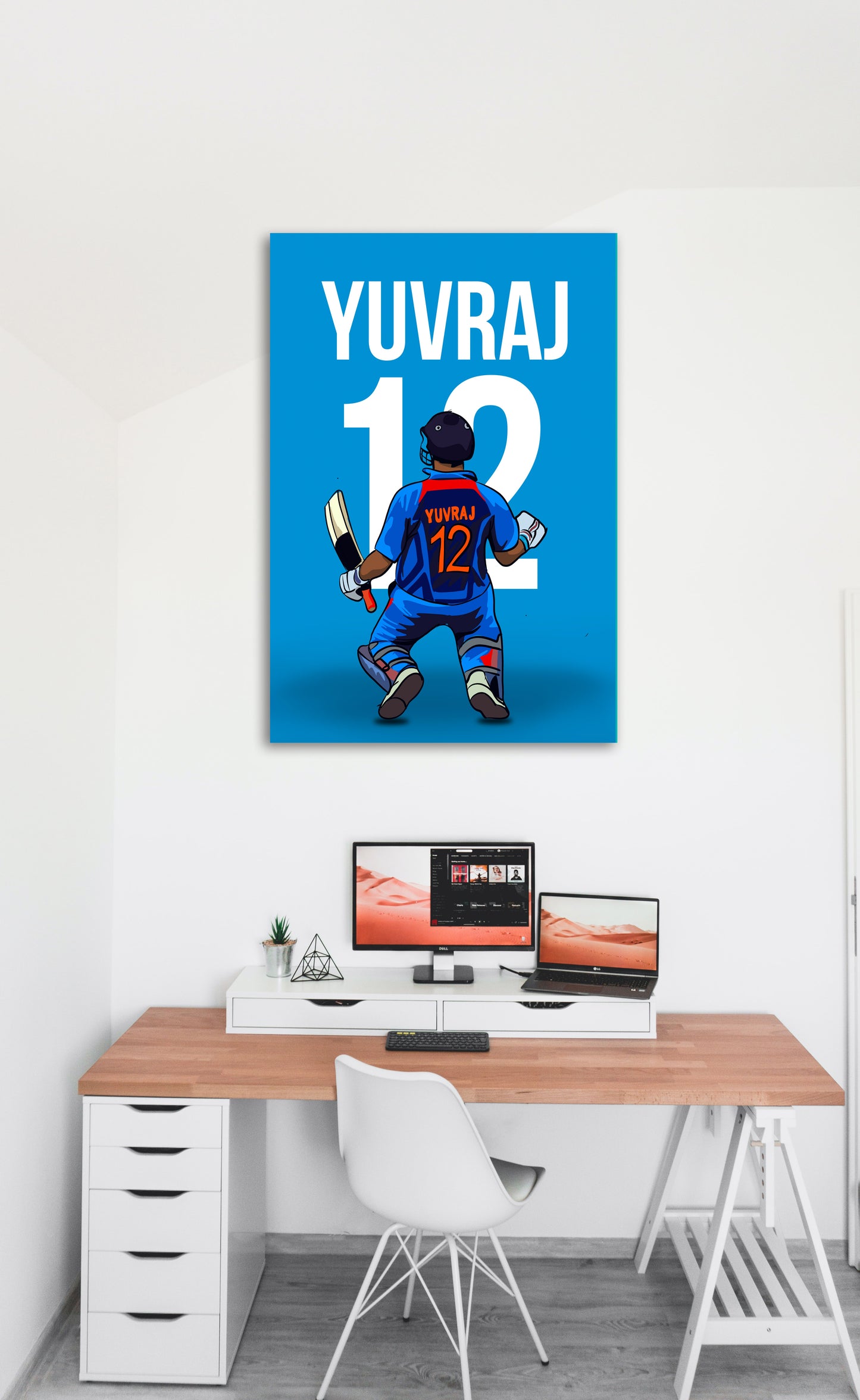 Yuvraj singh Artwork Cricket | Poster | Frame | Canvas