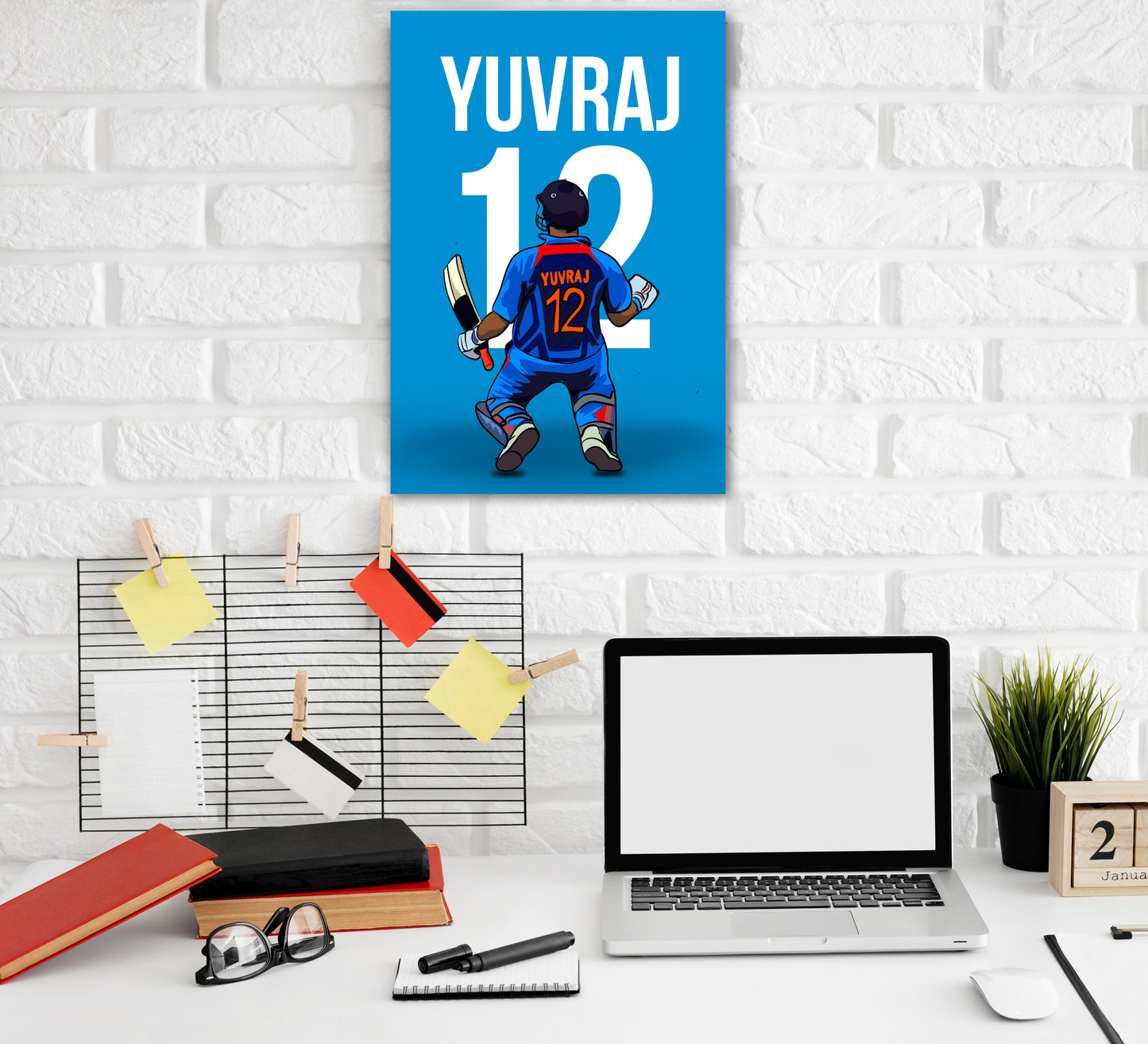 Yuvraj singh Artwork Cricket | Poster | Frame | Canvas
