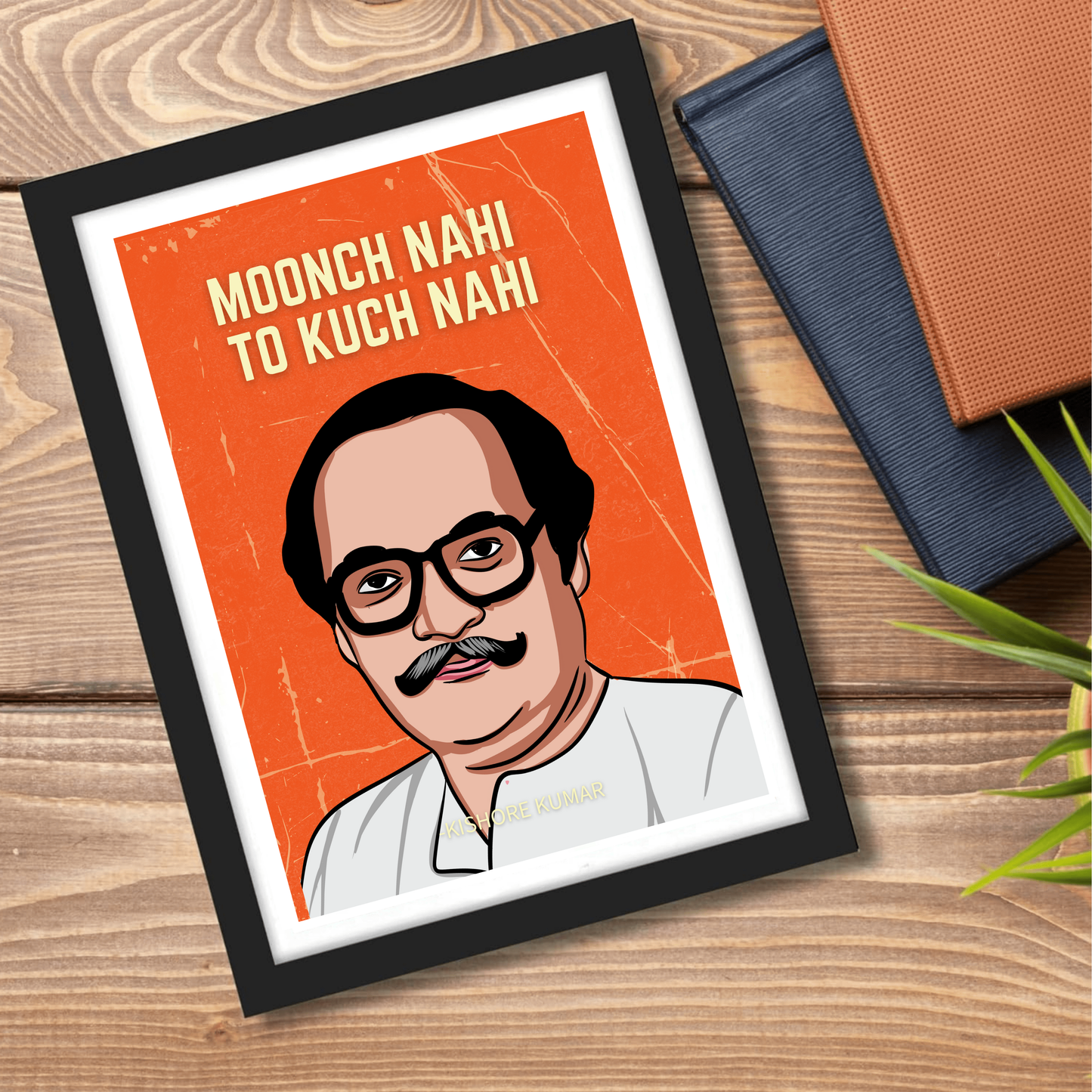 Kishor Kumar Classic Singer, Actor Artwork Bollywood | Poster | Frame | Canvas