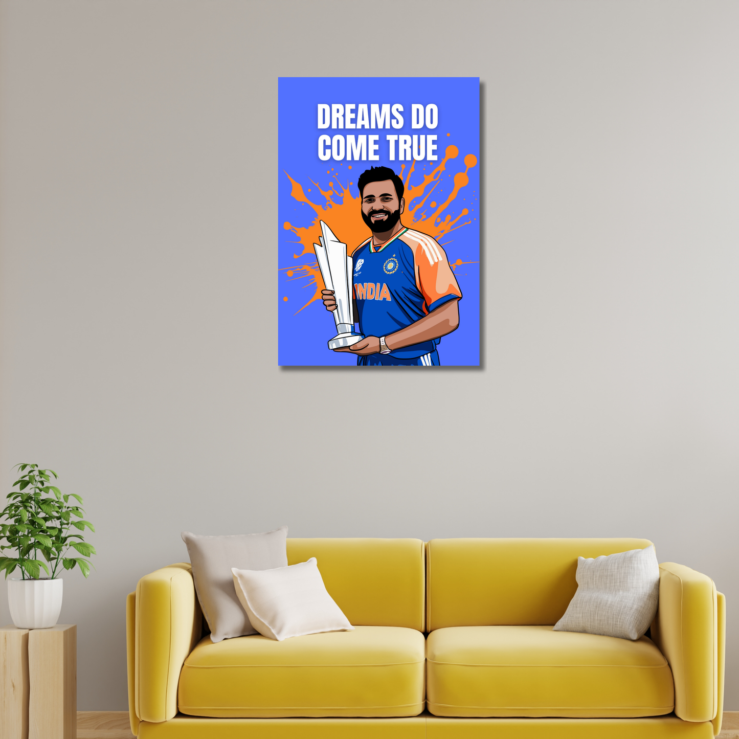 Rohit Sharma Artwork Cricket| Poster | Frame | Canvas