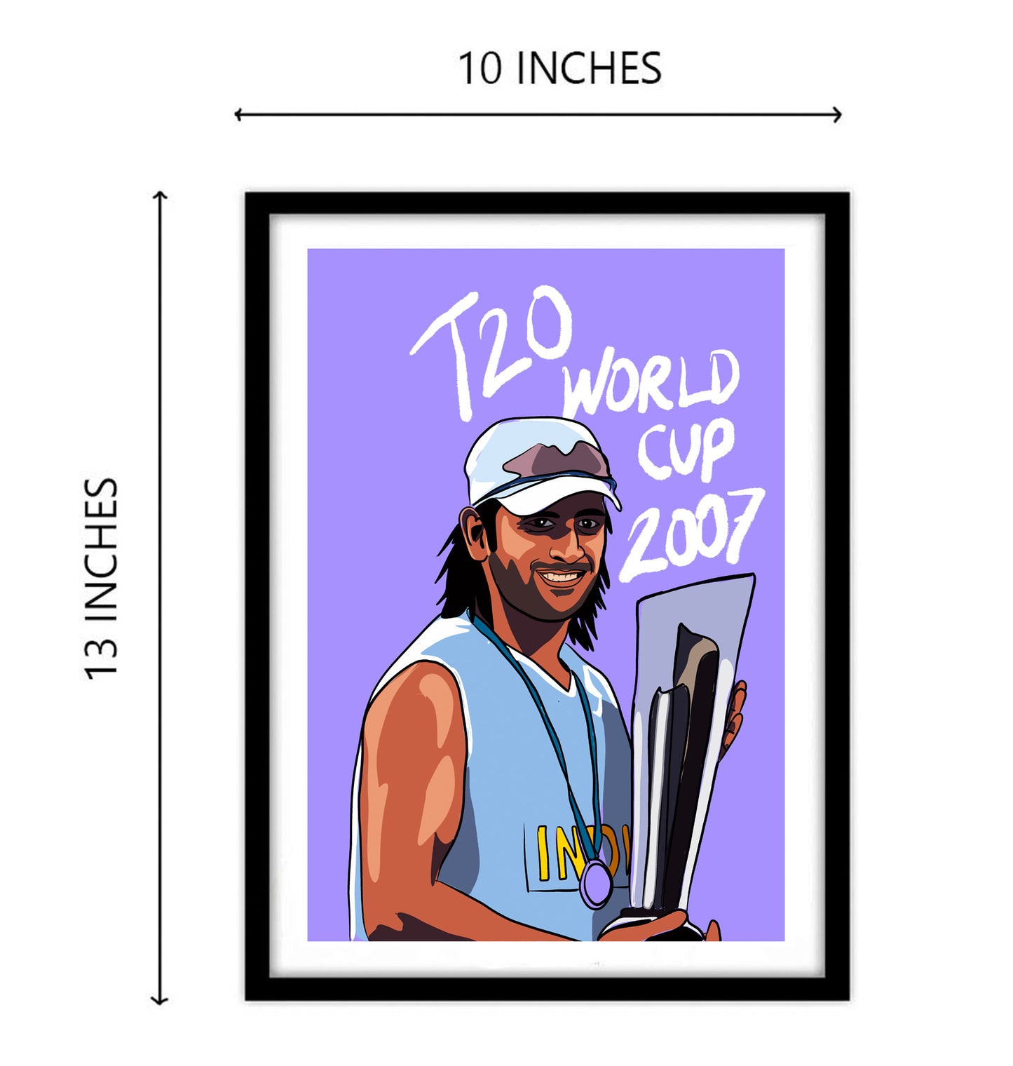 Dhoni Artwork Cricket | Poster | Frame | Canvas