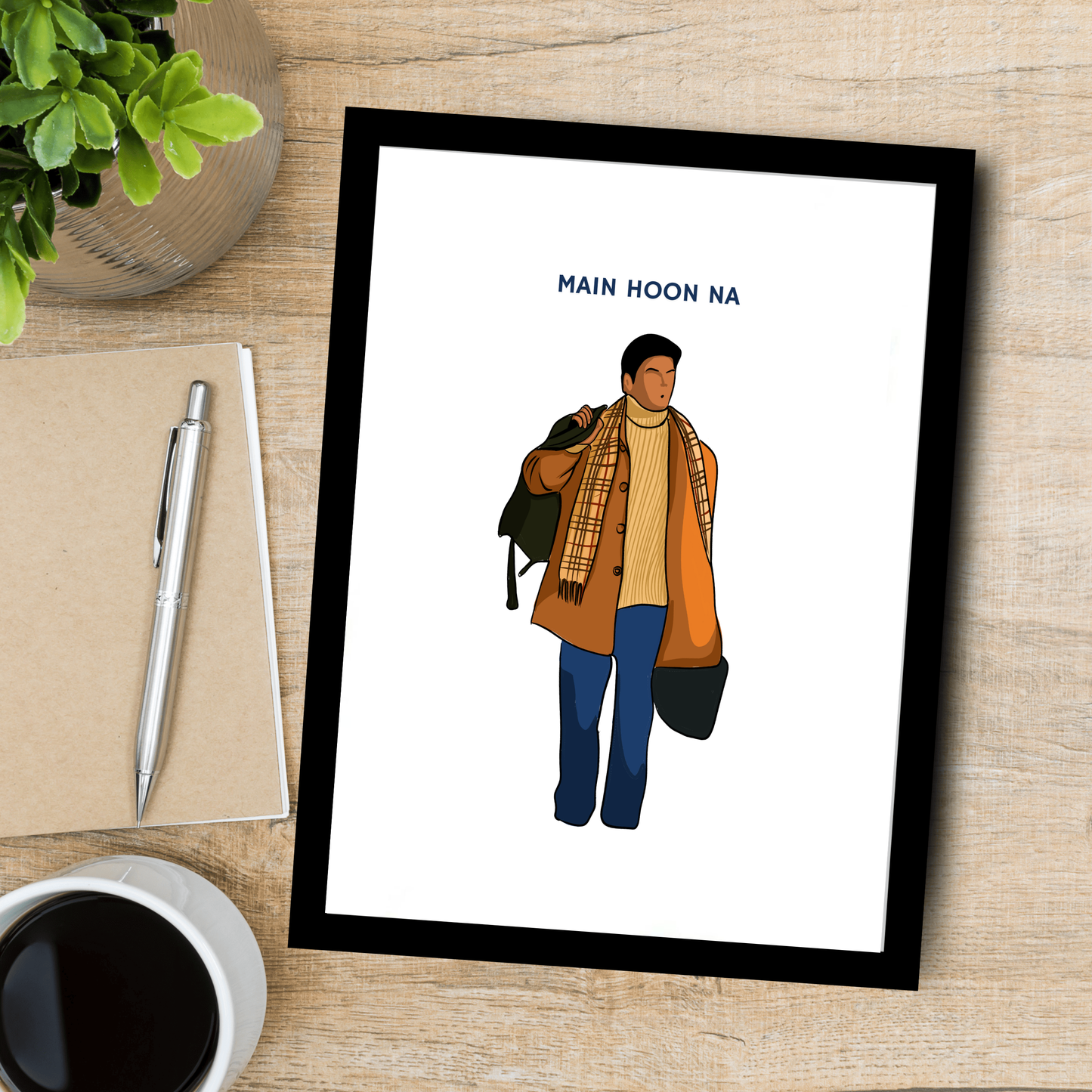 Main Hoon Na Movie Shahrukh Khan Artwork Bollywood | Poster | Frame | Canvas