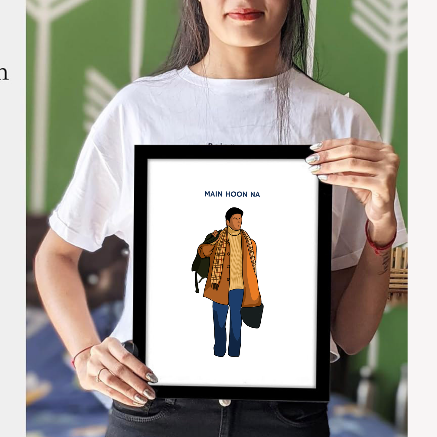 Main Hoon Na Movie Shahrukh Khan Artwork Bollywood | Poster | Frame | Canvas