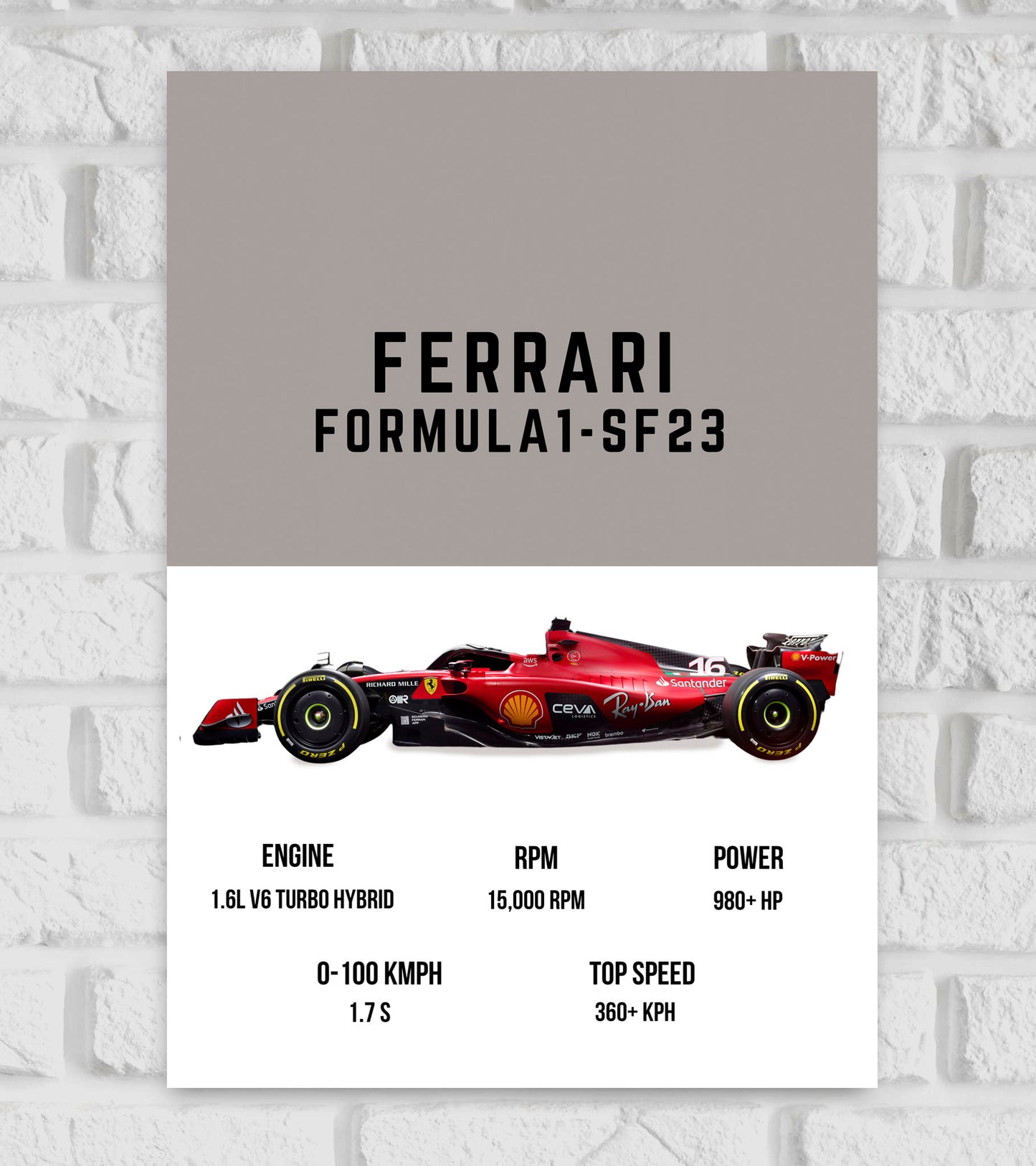 Ferrari Formula 1 cars Art work