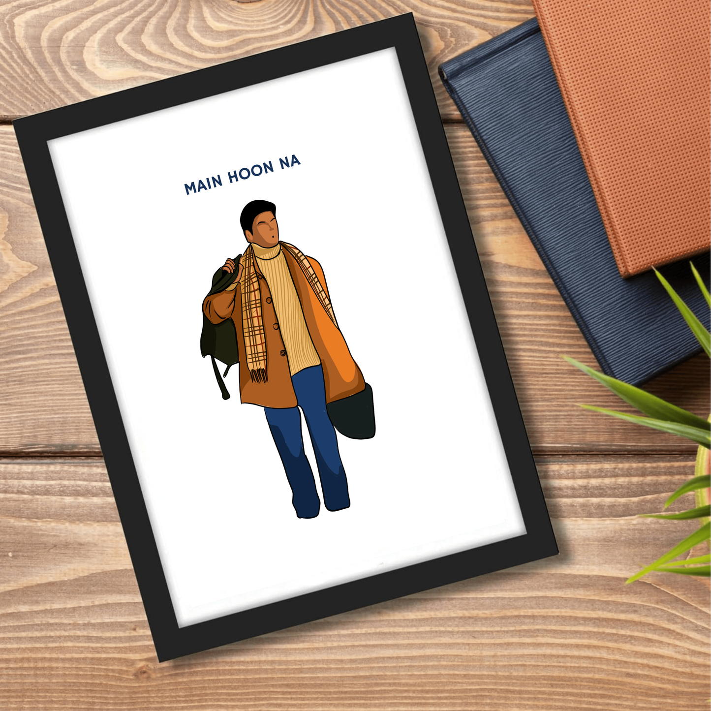 Main Hoon Na Movie Shahrukh Khan Artwork Bollywood | Poster | Frame | Canvas
