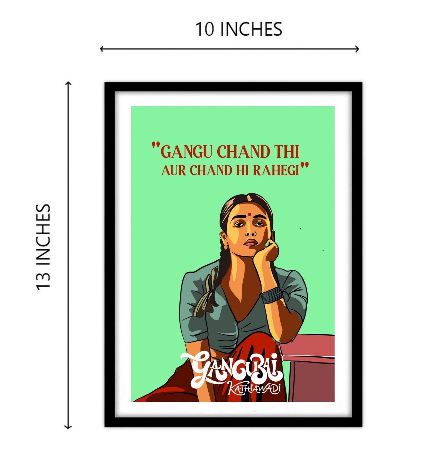 Gangubai Movie Alia Bhatt Artwork Bollywood | Poster | Frame | Canvas