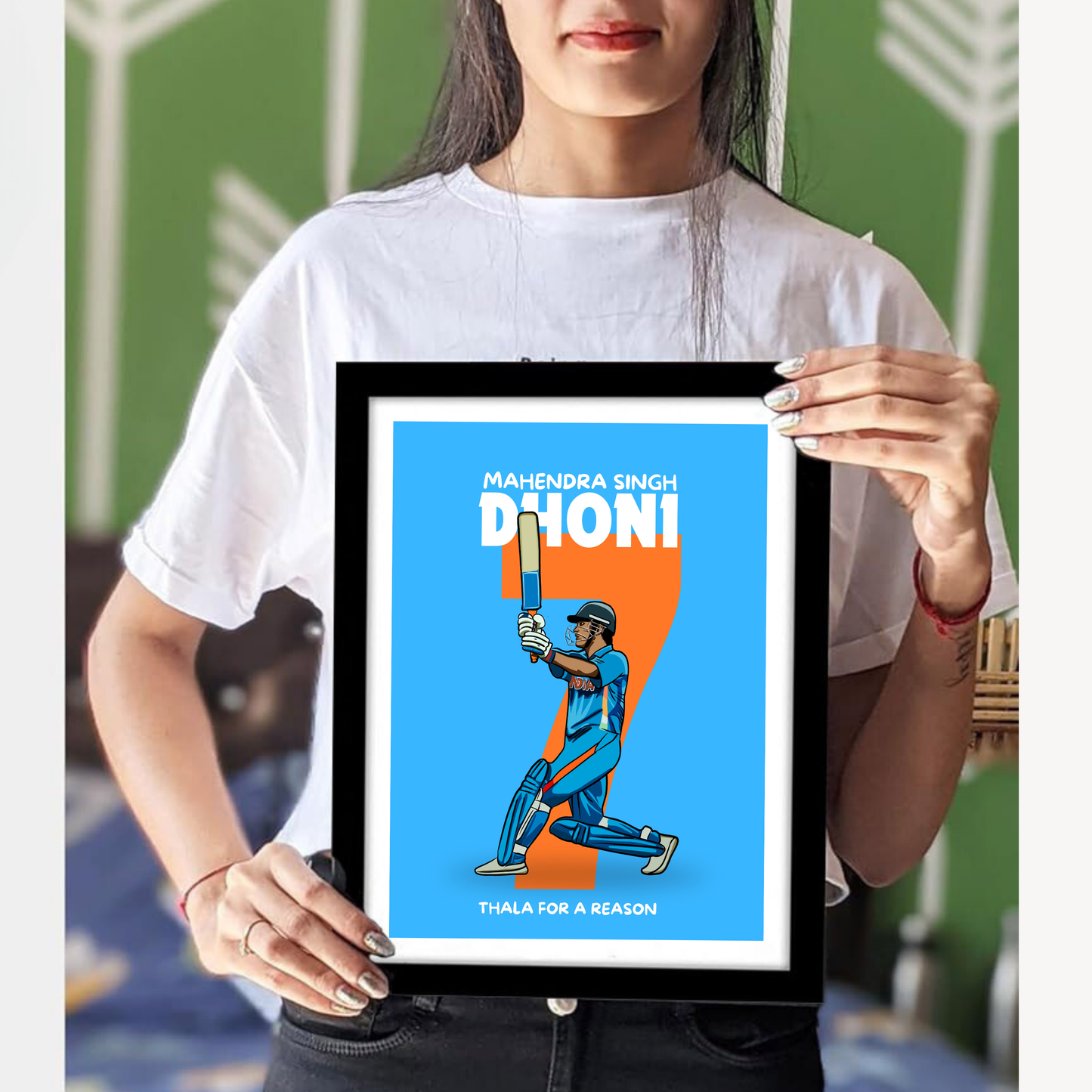 M. S. Dhoni Thala Artwork Cricket| Poster | Frame | Canvas
