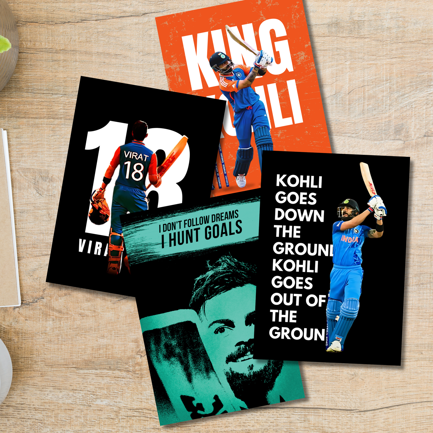 Virat Kohli(Set Of 4) Artwork Cricket | Poster | Frame | Canvas