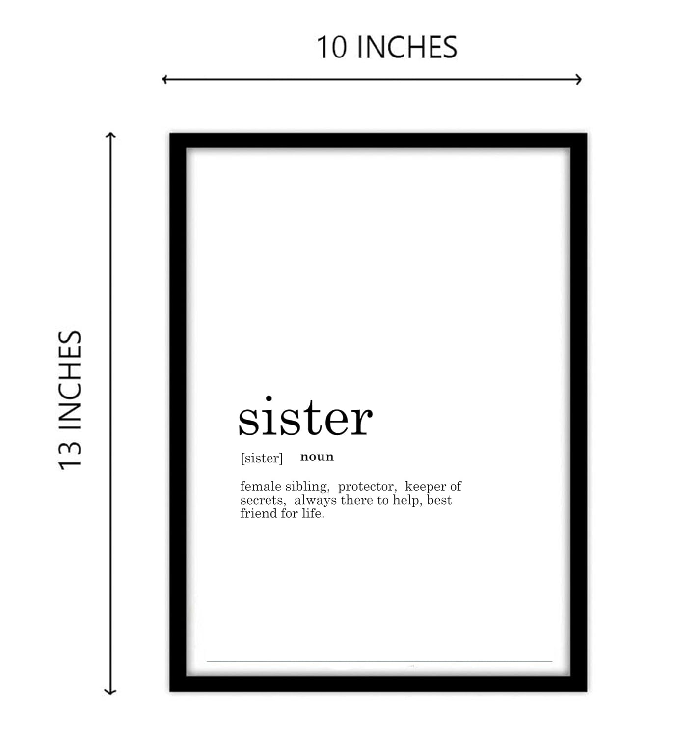 Sister Funny Dictionary Art work