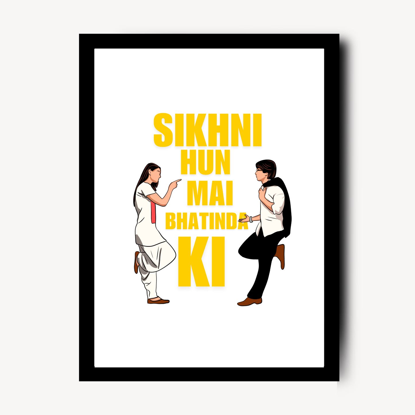 Jab We Met Movie Shahid Kapoor Kareena Artwork Bollywood | Poster | Frame | Canvas