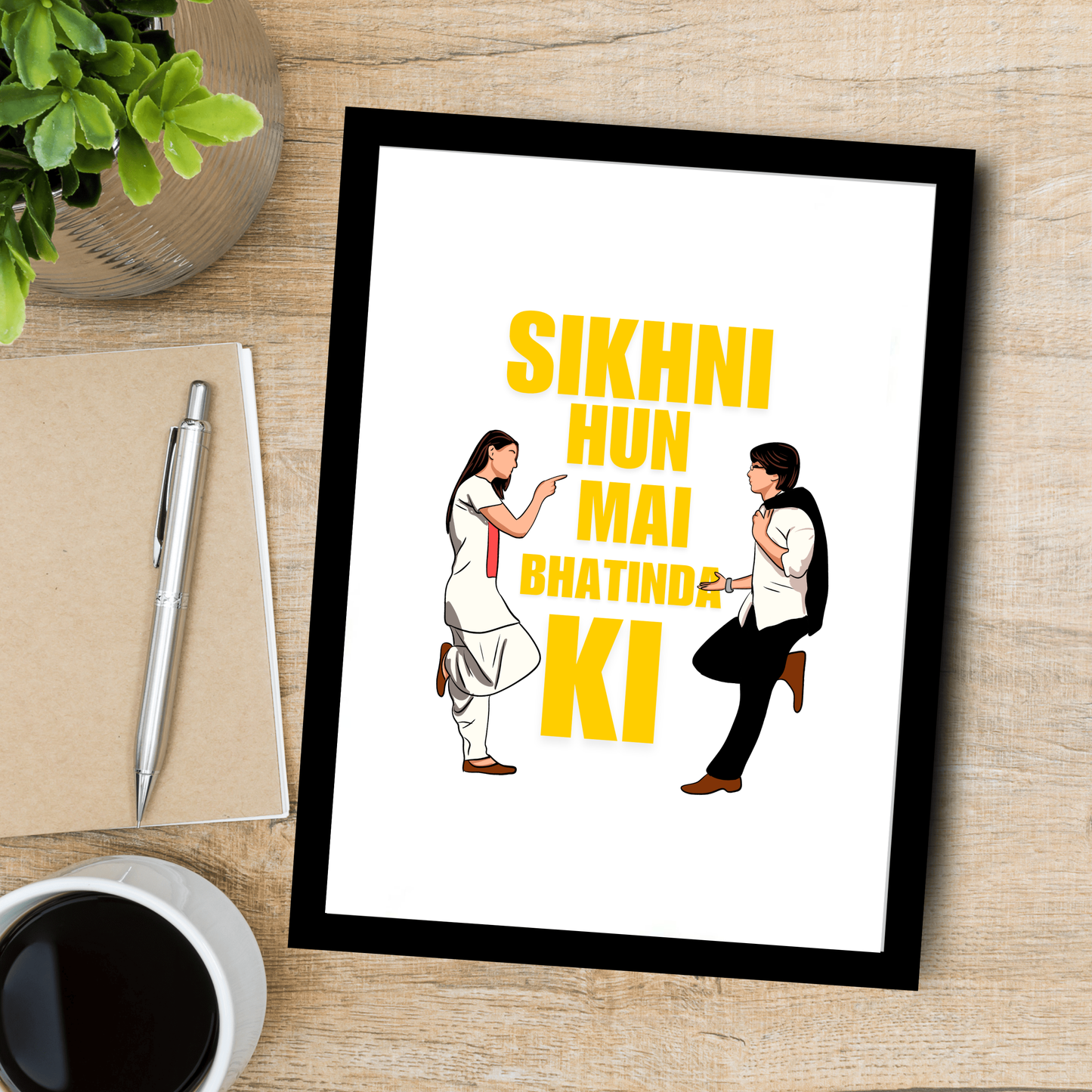 Jab We Met Movie Shahid Kapoor Kareena Artwork Bollywood | Poster | Frame | Canvas