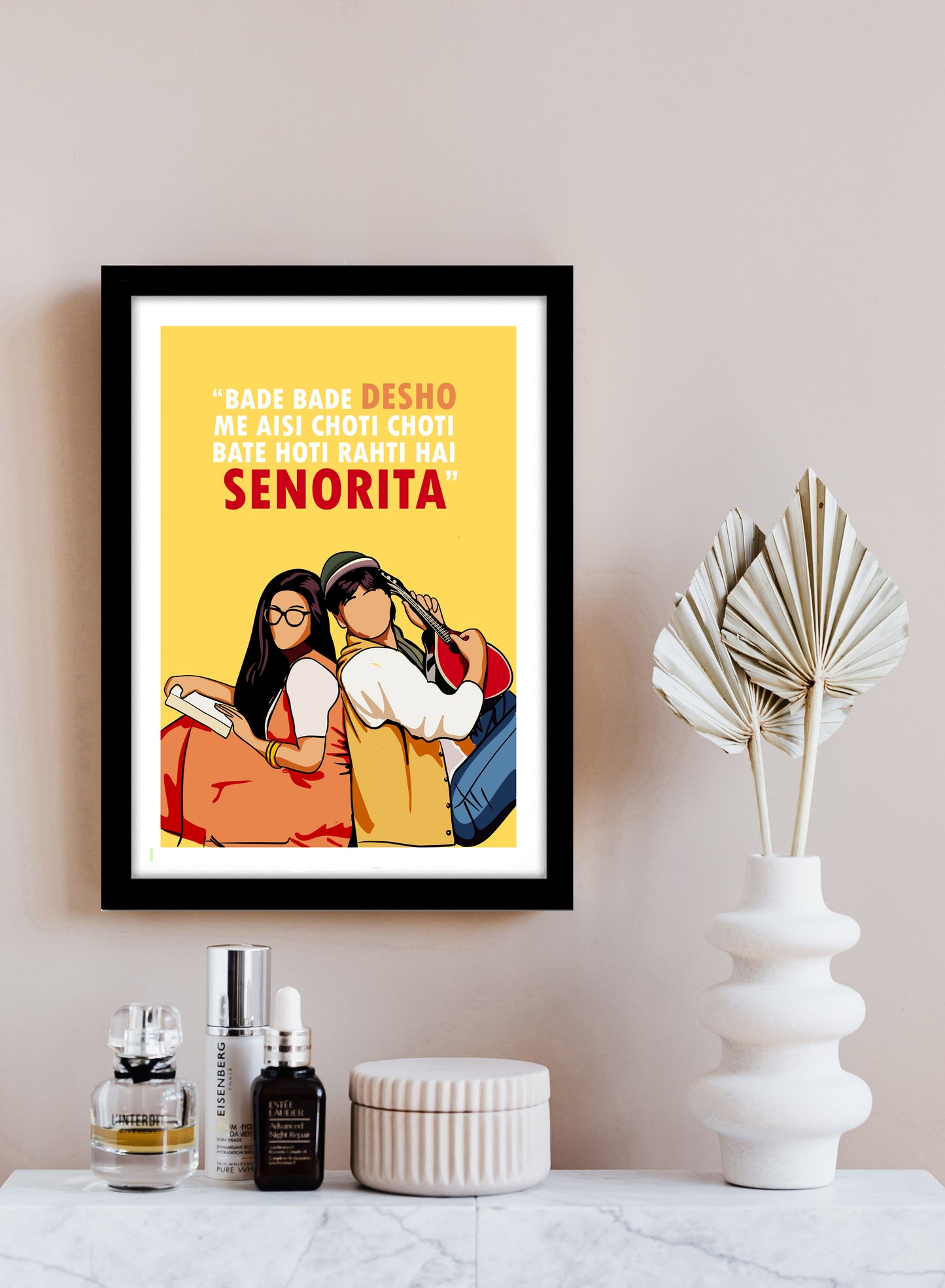 DDLJ Movie Shahrukh Khan Kajol AS SENORITA Artwork Bollywood | Poster | Frame | Canvas