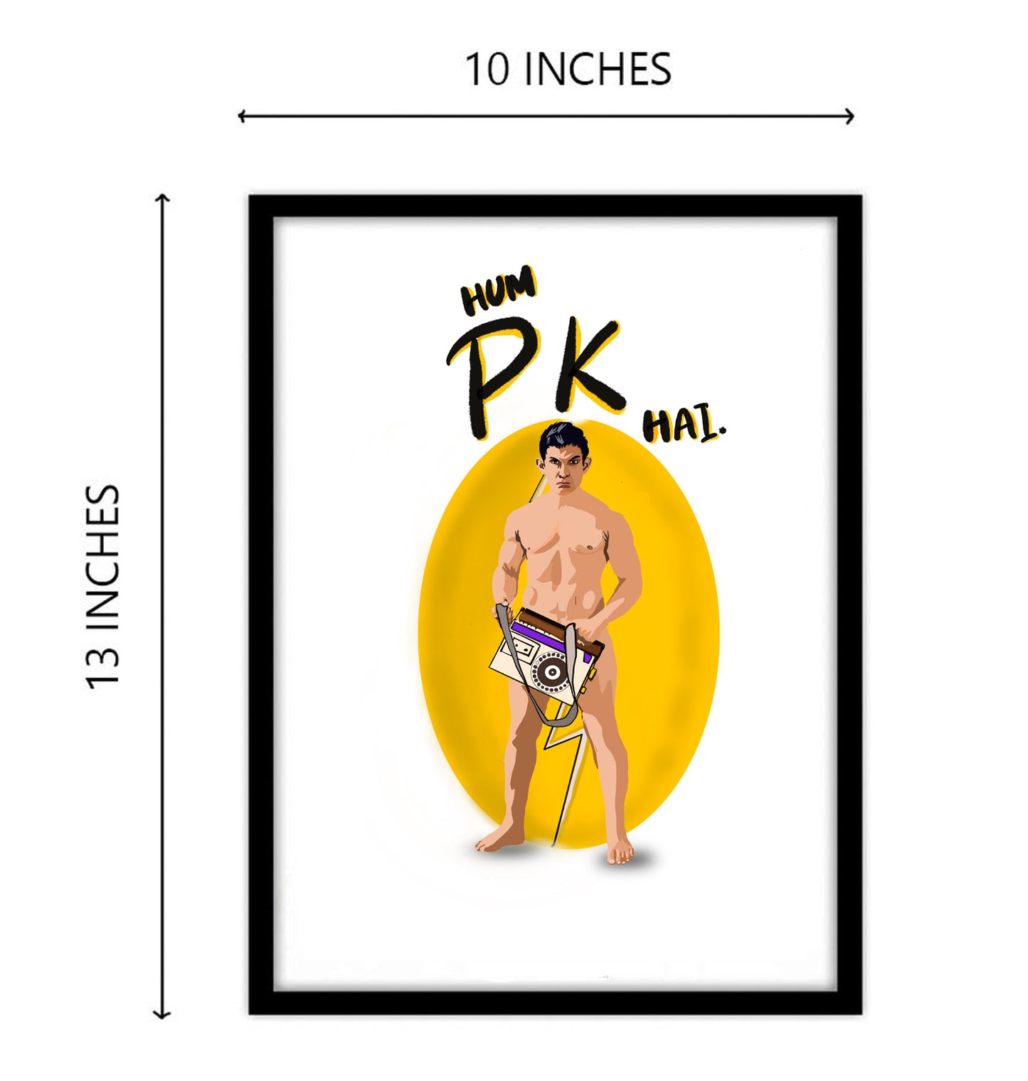 PK Movie Amir Khan Artwork Bollywood | Poster | Frame | Canvas