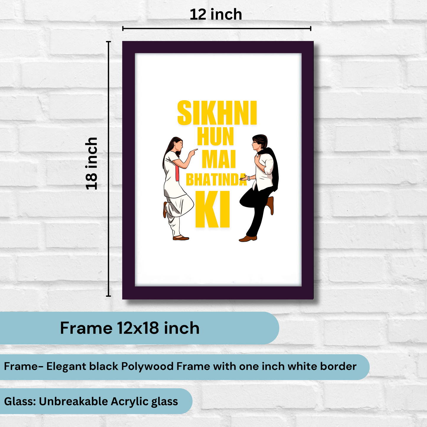 Jab We Met Movie Shahid Kapoor Kareena Artwork Bollywood | Poster | Frame | Canvas