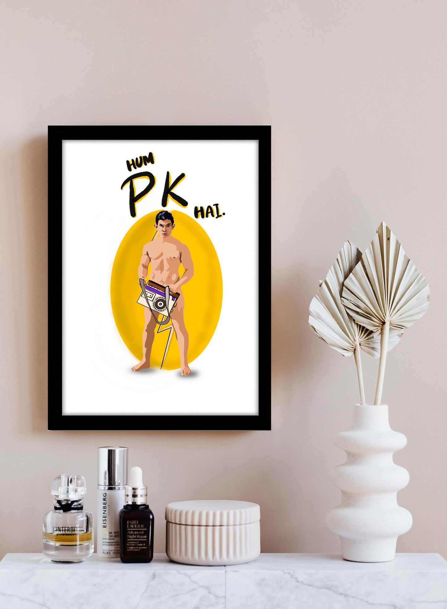 PK Movie Amir Khan Artwork Bollywood | Poster | Frame | Canvas