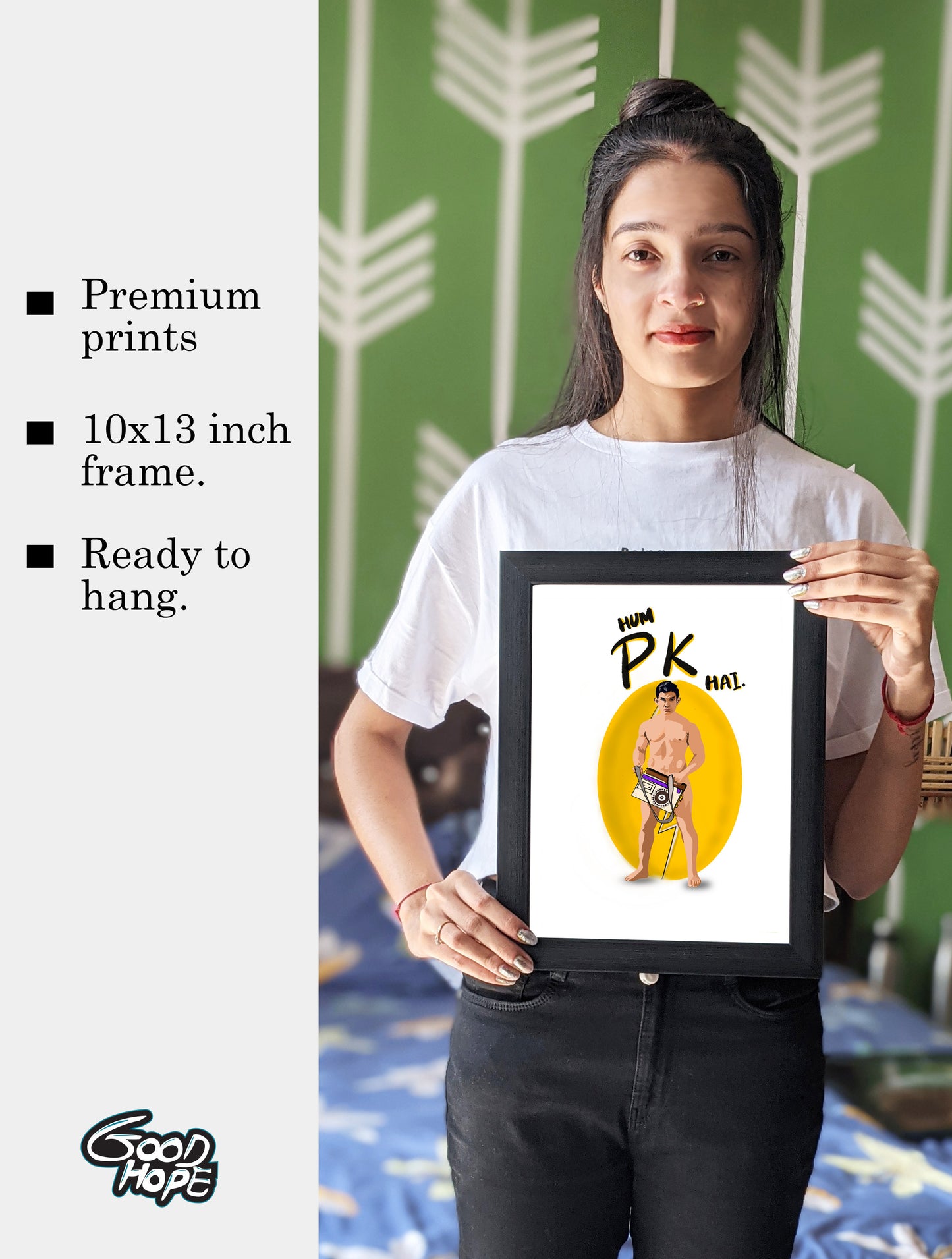 PK Movie Amir Khan Artwork Bollywood | Poster | Frame | Canvas