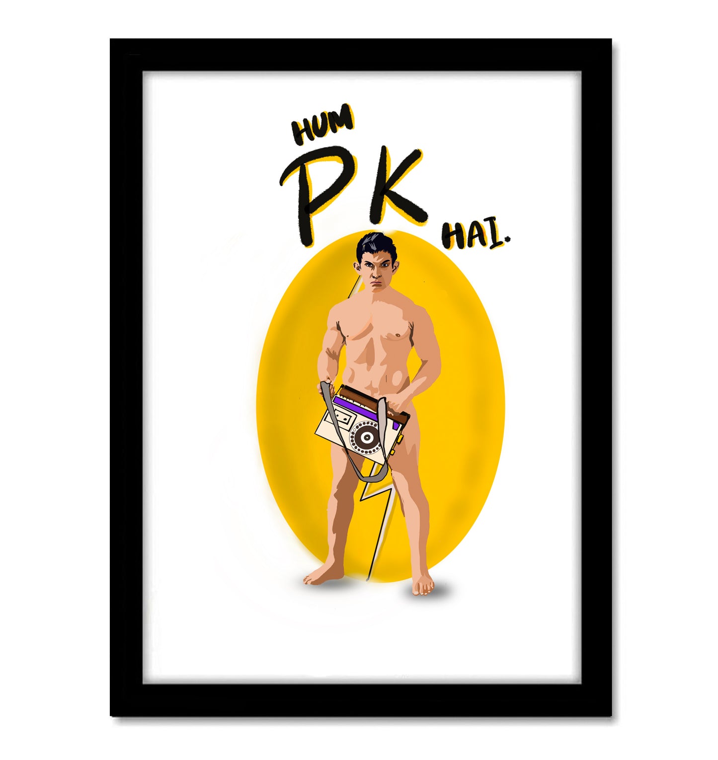 PK Movie Amir Khan Artwork Bollywood | Poster | Frame | Canvas
