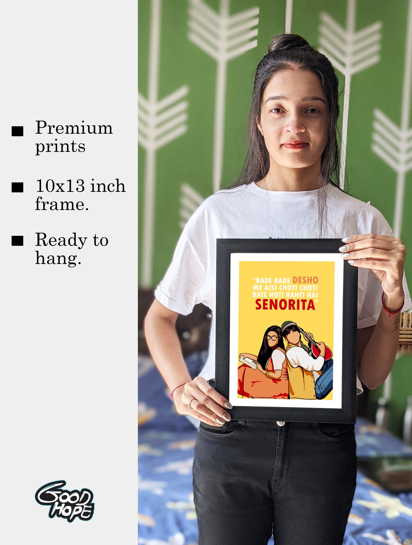 DDLJ Movie Shahrukh Khan Kajol AS SENORITA Artwork Bollywood | Poster | Frame | Canvas