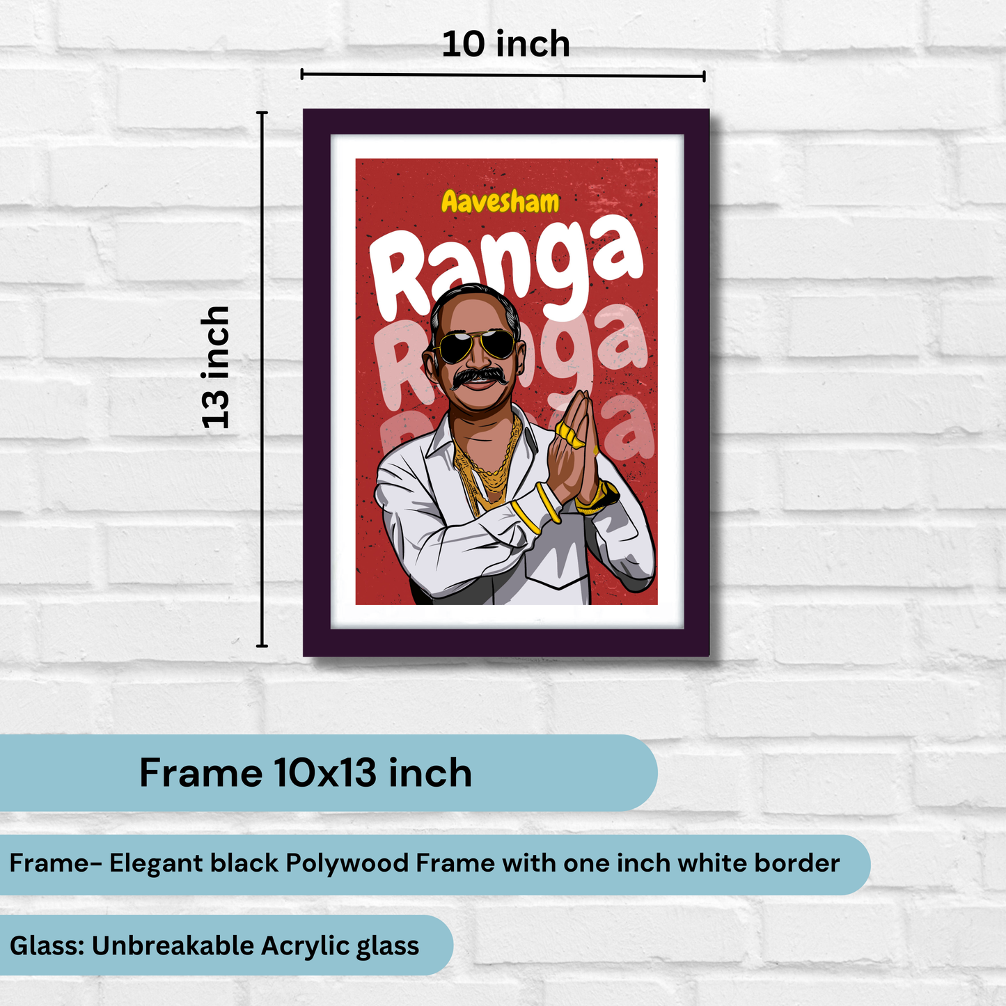 Aavesham Movie Ranga Artwork Bollywood | Poster | Frame | Canvas
