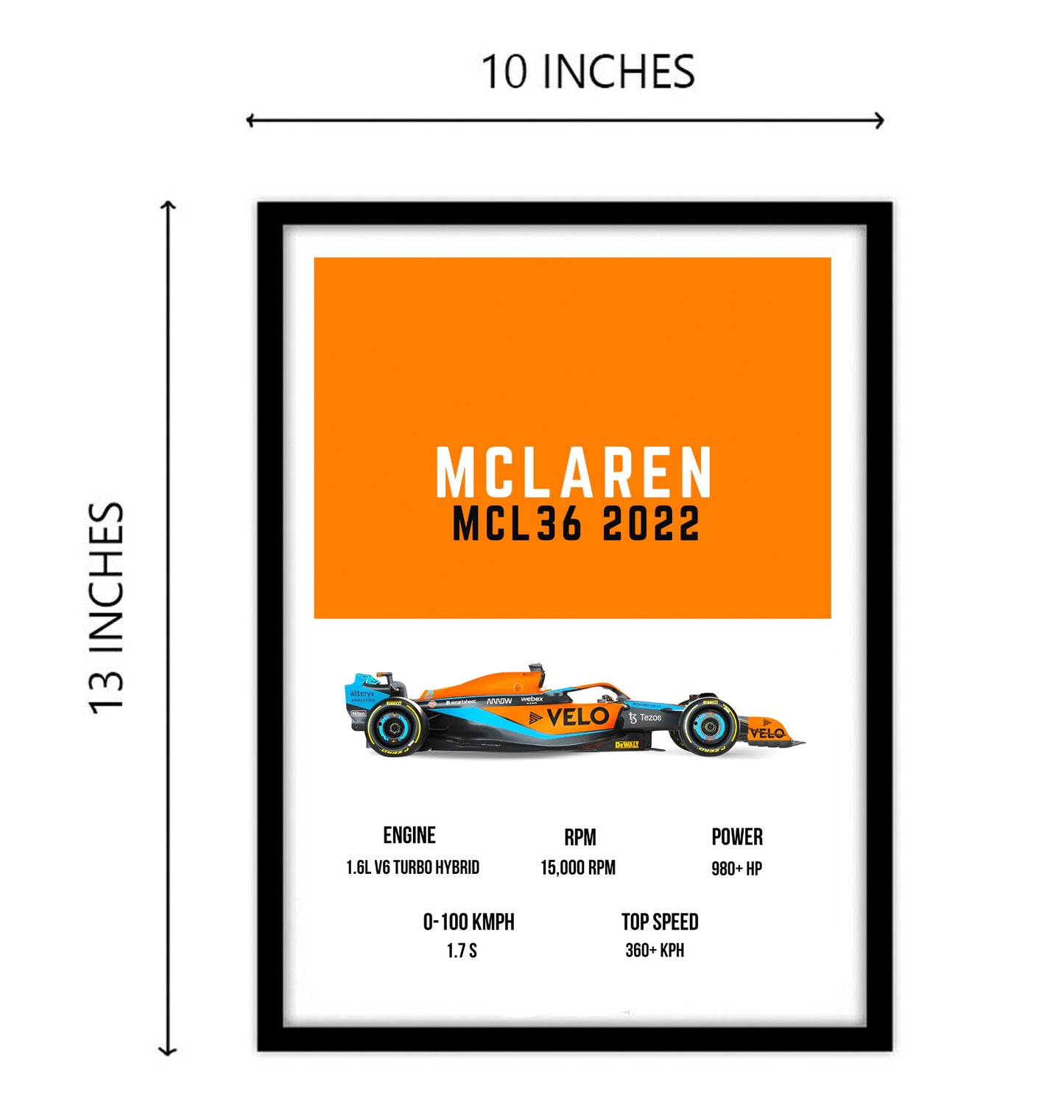 MC LAREN Formula1 Supercar Art work