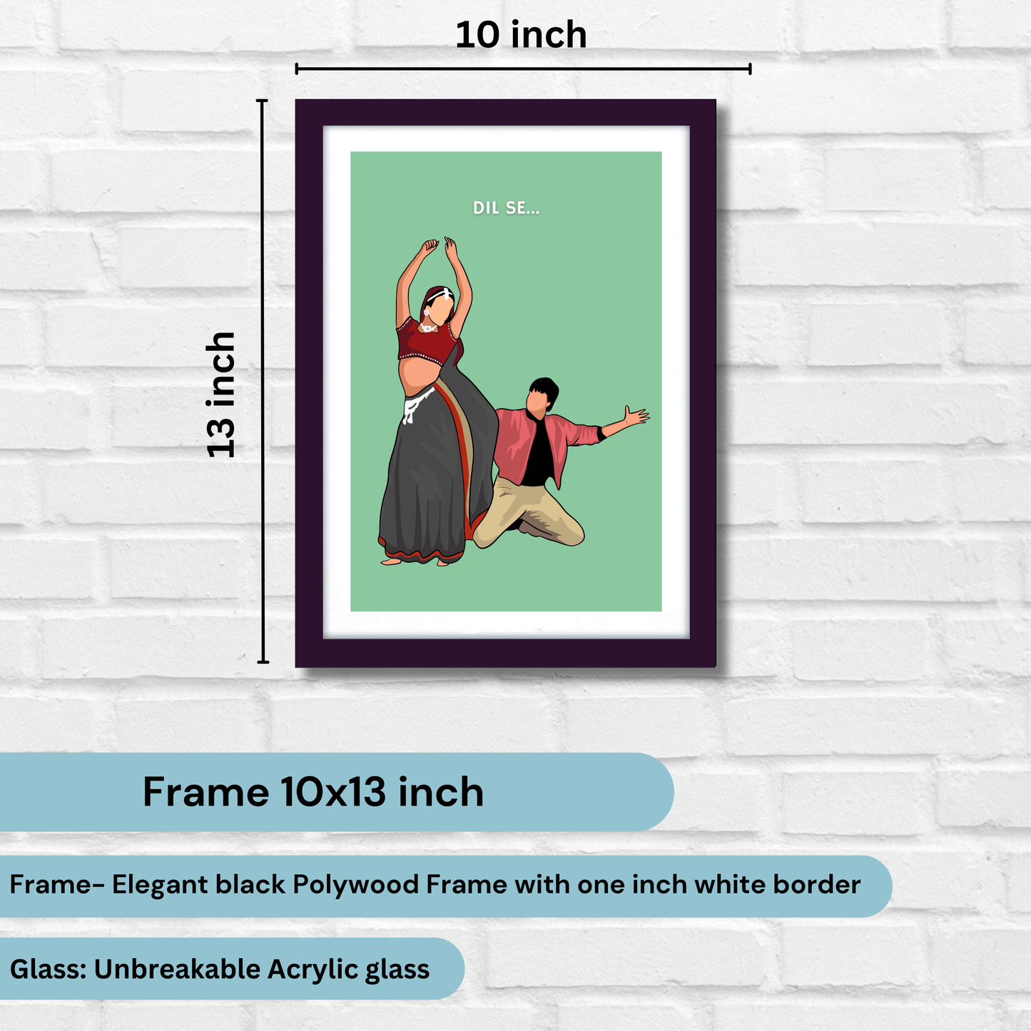 Dil se Movie Shahrukh Khan Artwork Bollywood | Poster | Frame | Canvas