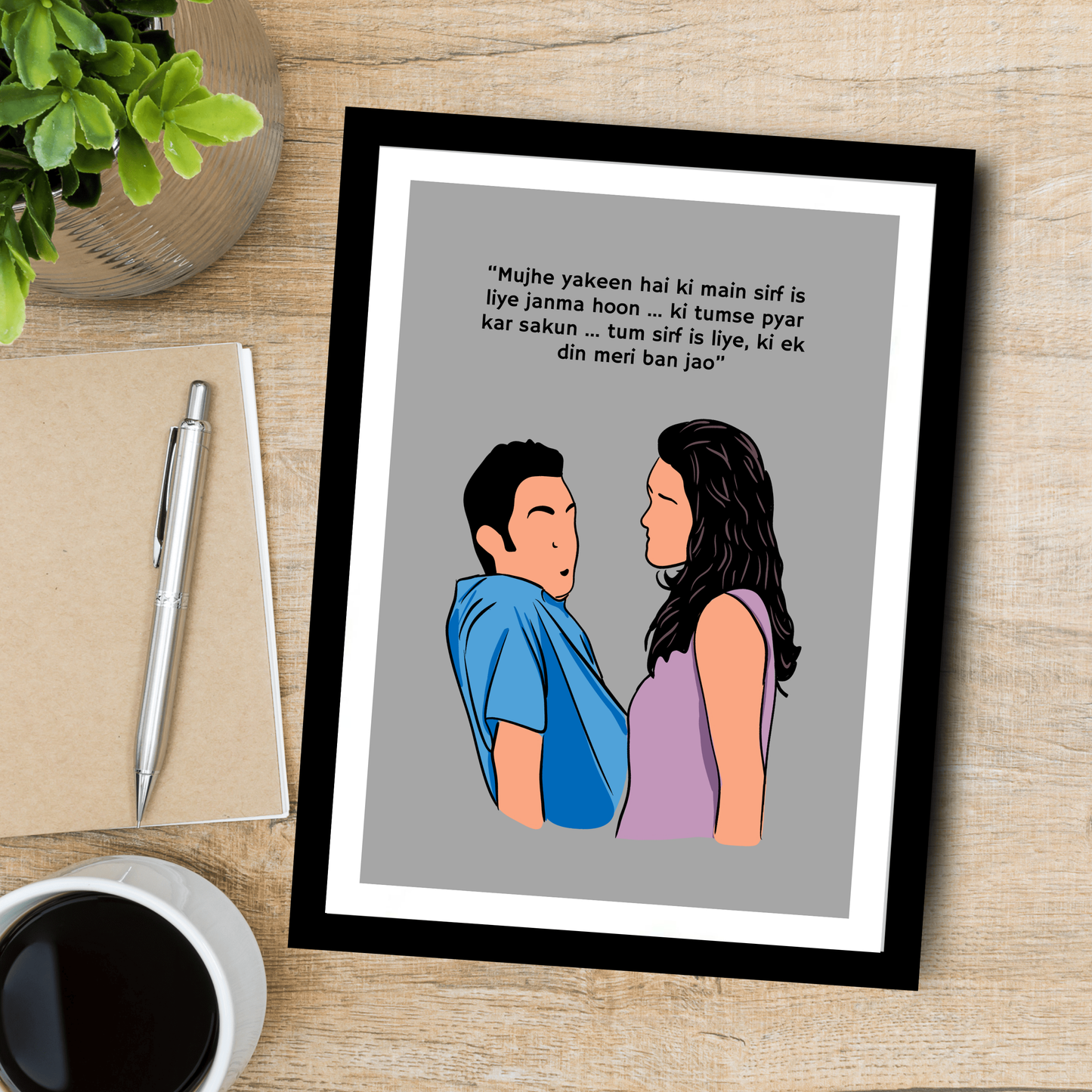 Dil Chahta hai Movie Aamir Khan Artwork Bollywood | Poster | Frame | Canvas