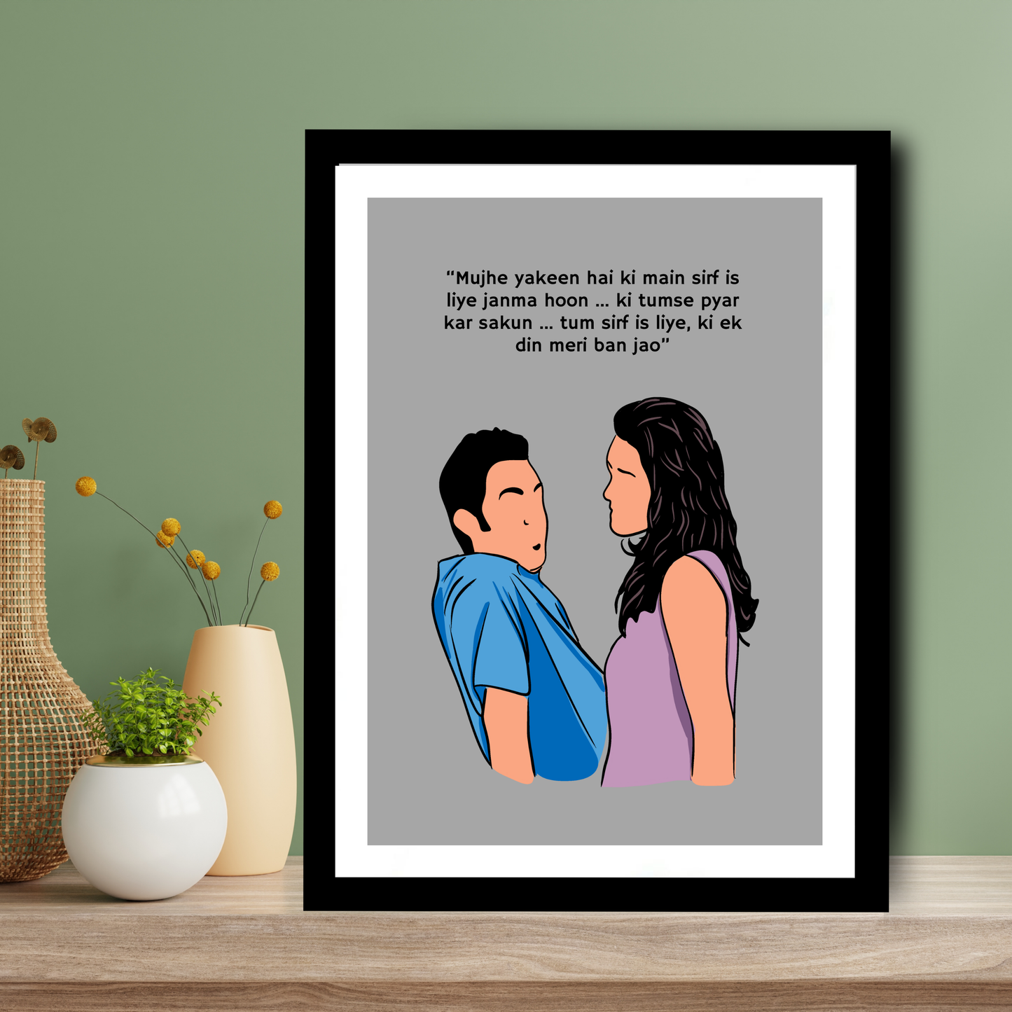 Dil Chahta hai Movie Aamir Khan Artwork Bollywood | Poster | Frame | Canvas