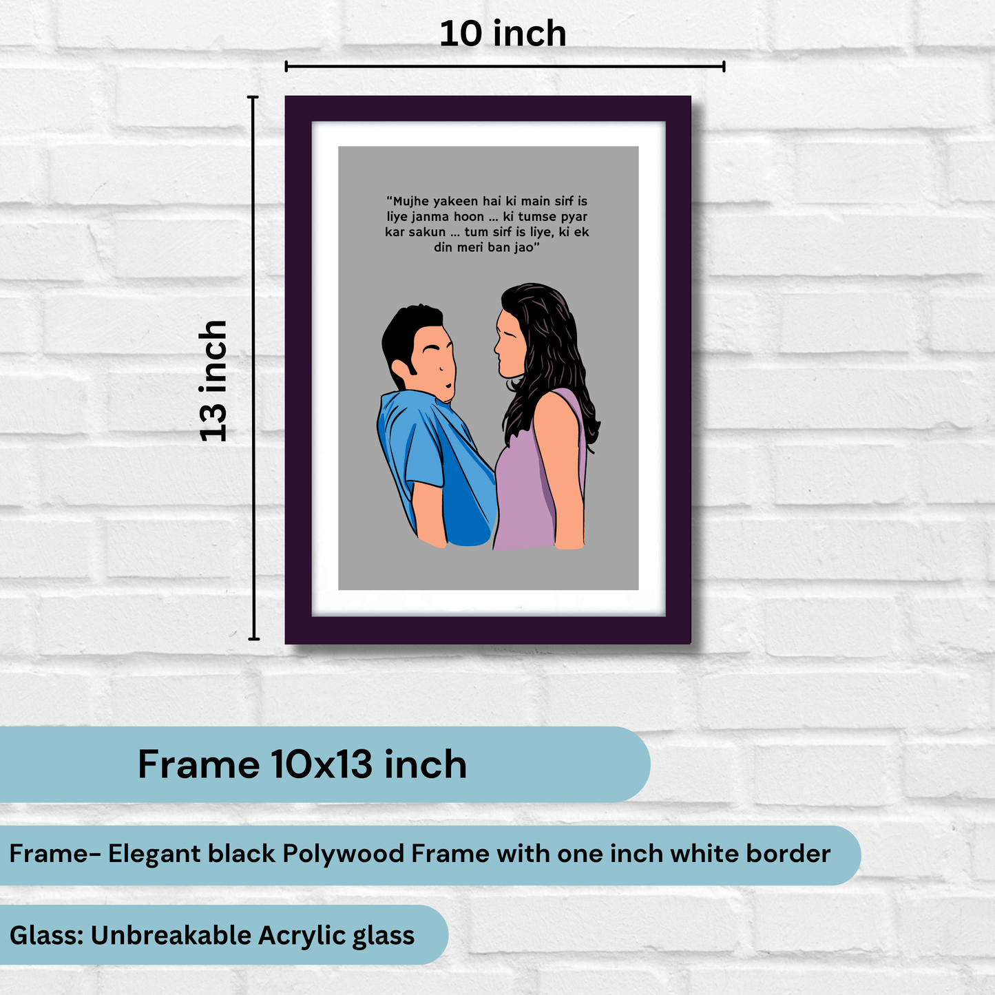 Dil Chahta hai Movie Aamir Khan Artwork Bollywood | Poster | Frame | Canvas