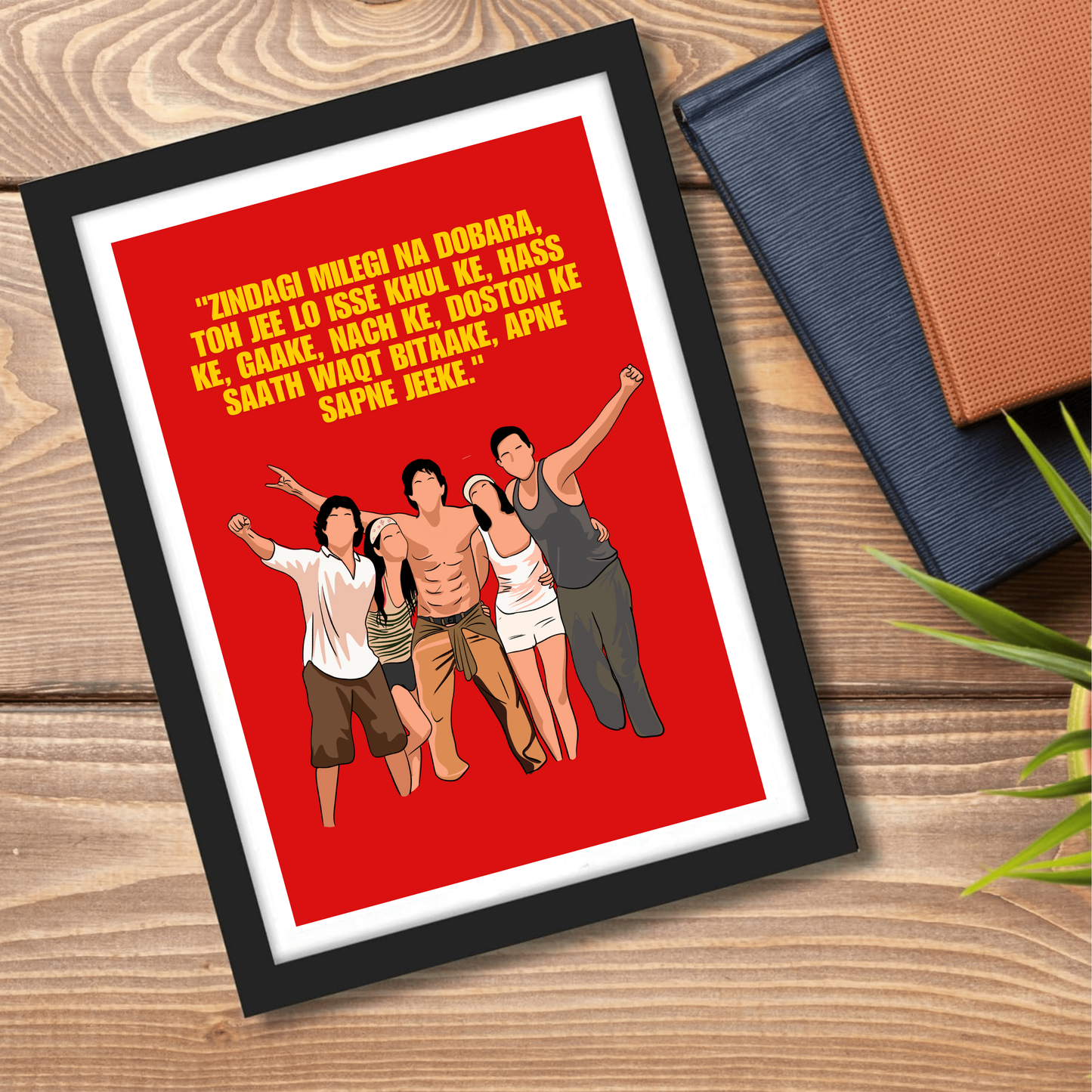 Zindagi Na milegi Movie Quote Movie Frame Poster Movie Quote Wall Art Decor Photo Frames Poster Canvas For Bedroom Living Room Decoration Home Office wall Poster Gift