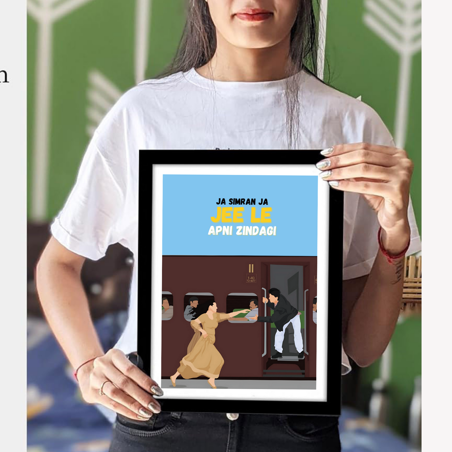 DDLJ Movie Shahrukh Khan Artwork Bollywood | Poster | Frame | Canvas