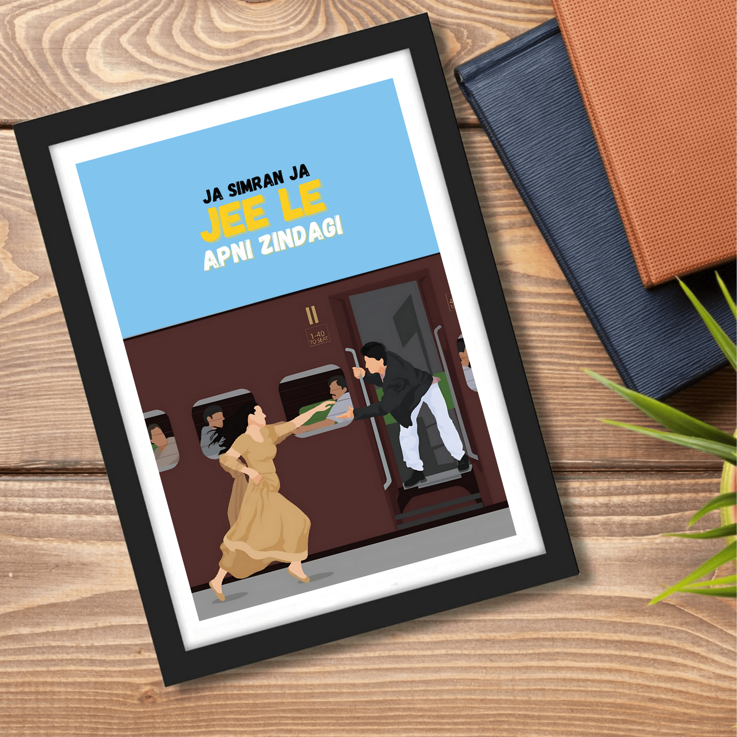 DDLJ Movie Shahrukh Khan Artwork Bollywood | Poster | Frame | Canvas