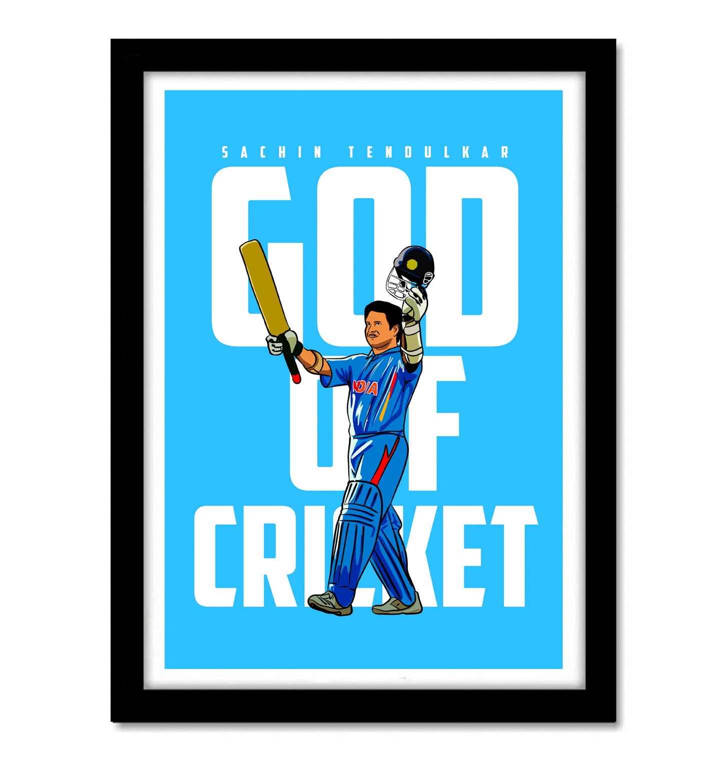 Sachin Tendulkar Artwork Cricket | Poster | Frame | Canvas