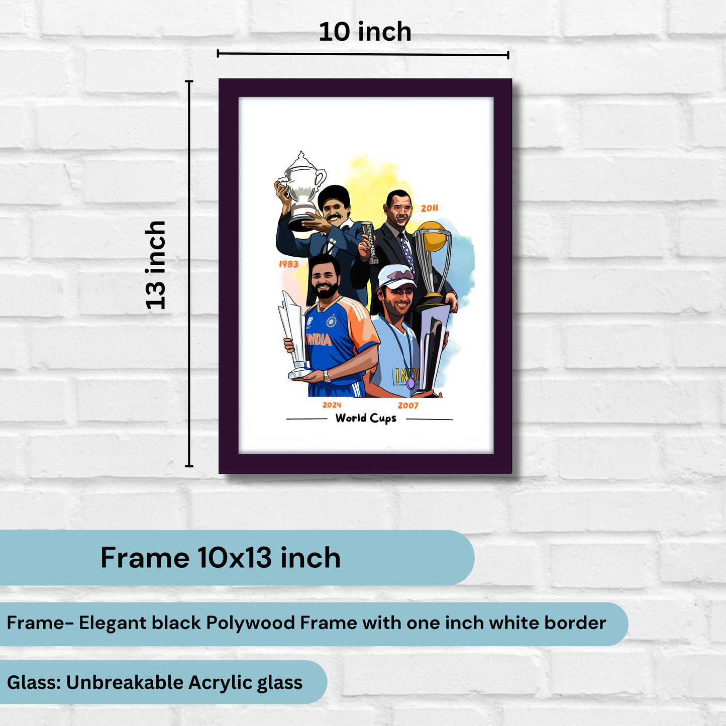 World Cup Champions Trophy Cricket Artwork Cricket| Poster | Frame | Canvas