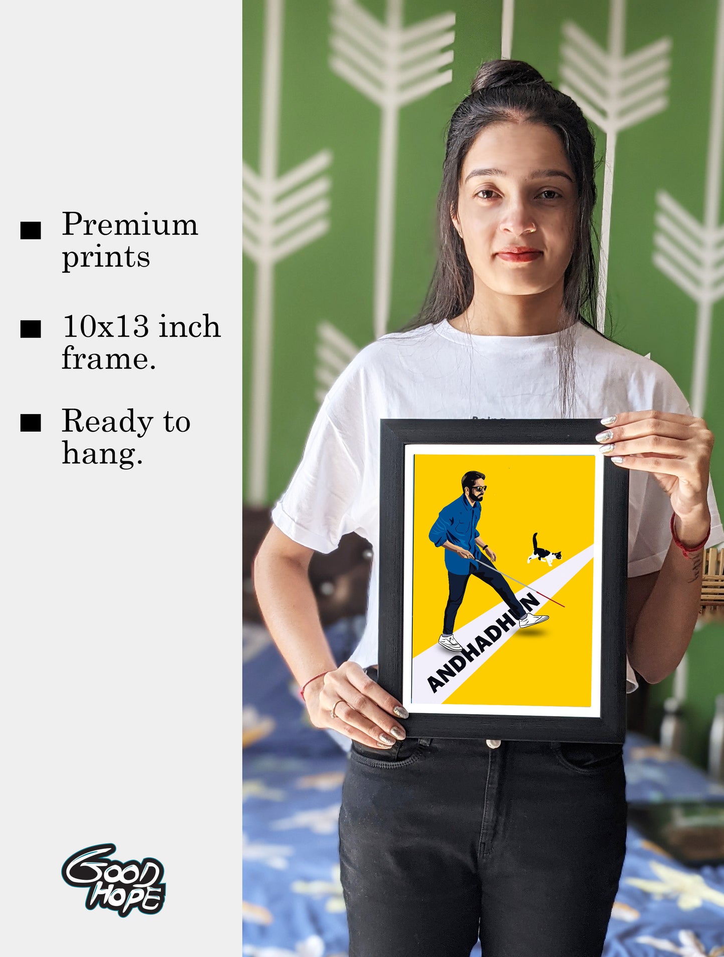 Andhadhun Movie Ayushmann Khurrana Artwork Bollywood | Poster | Frame | Canvas