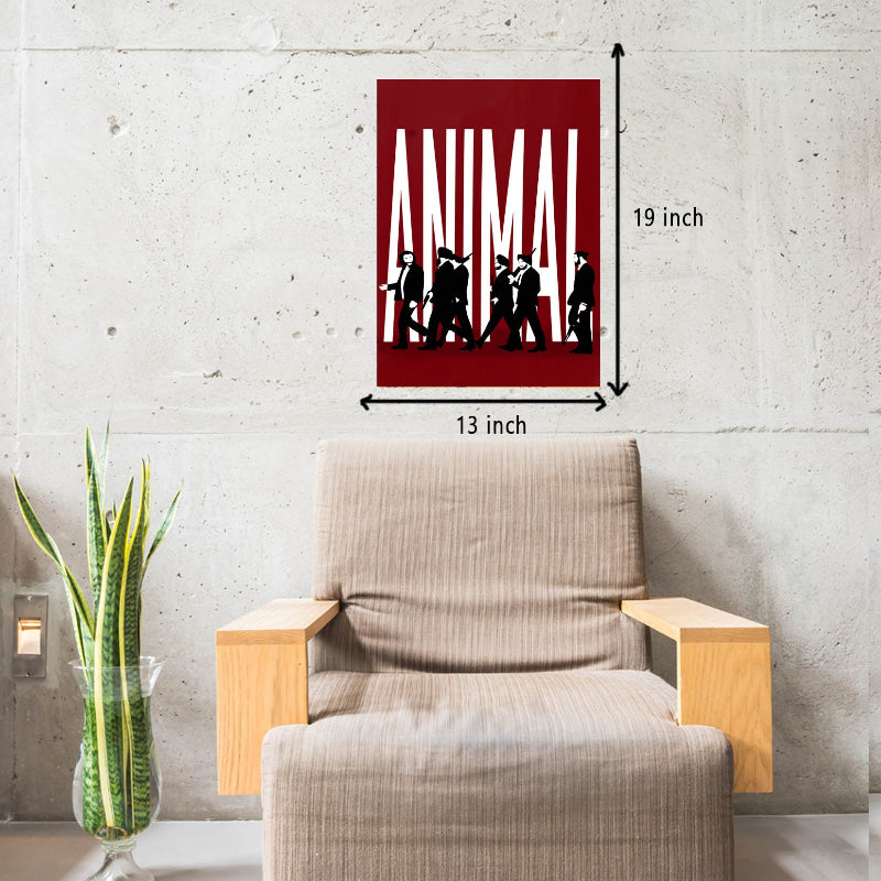 Animal Ranbir Kapoor Movie Artwork Bollywood Movie Frame Poster Movie Quote Wall Art Decor Photo Frames Poster Canvas For Bedroom Living Room Decoration Home Office wall Poster Gift