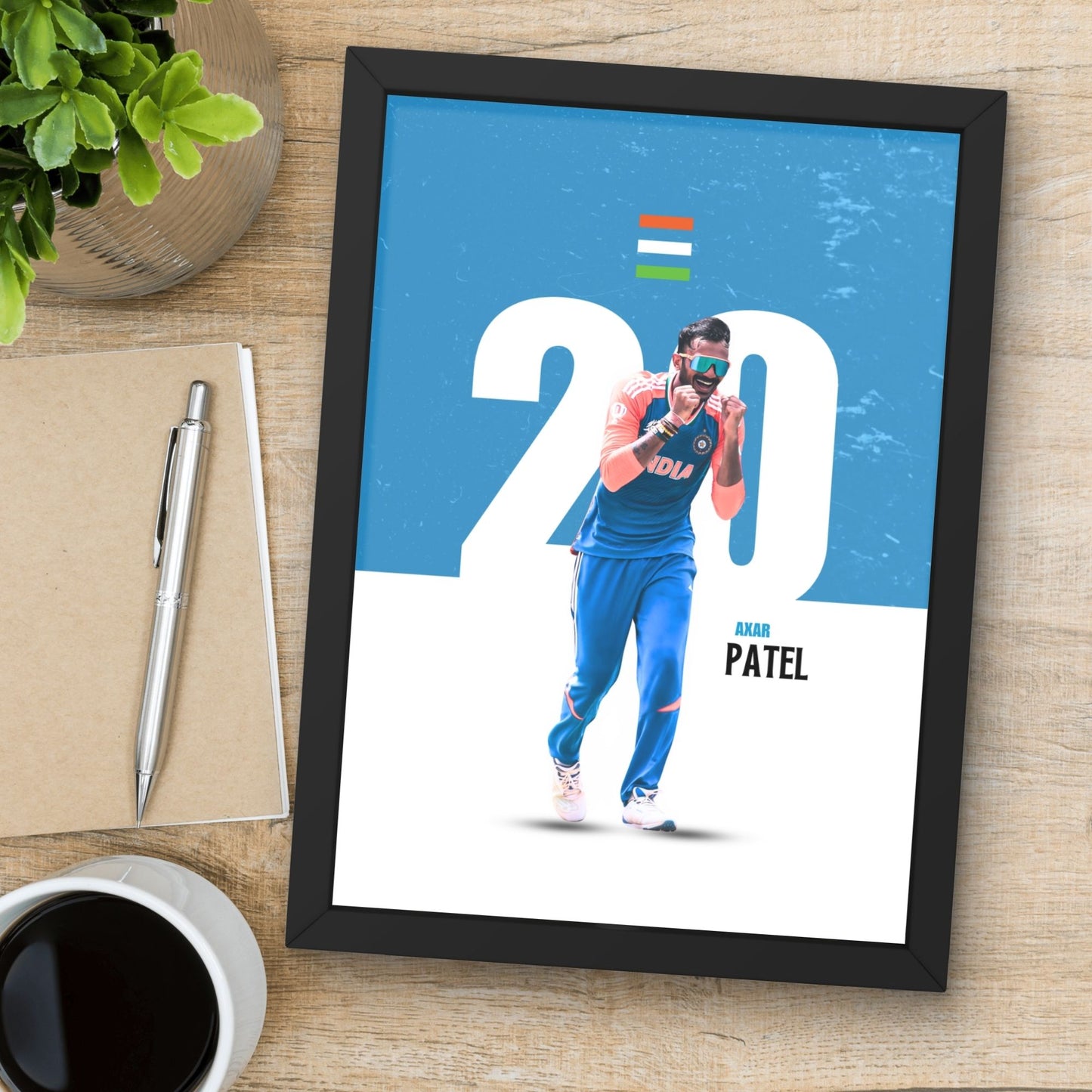 Axar Patel, Cricket Artwork Cricket | Poster | Frame | Canvas