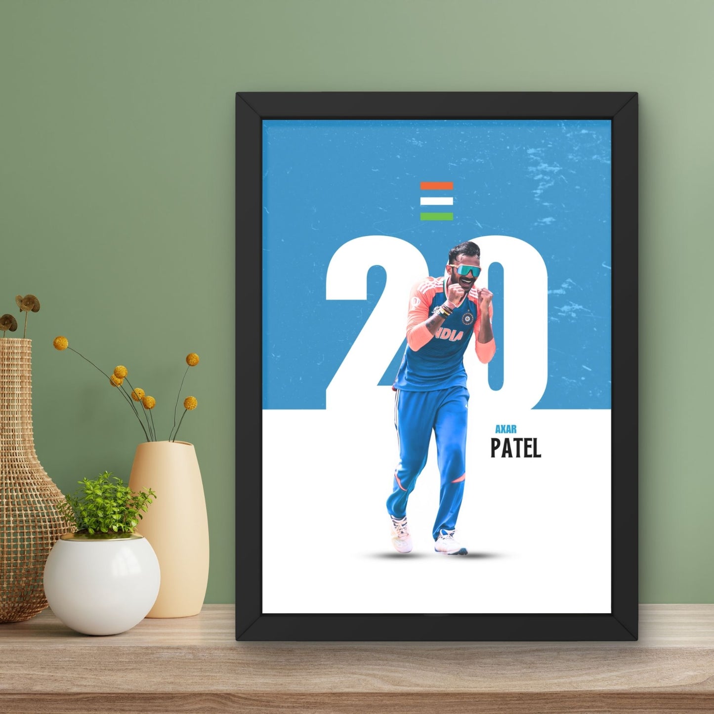 Axar Patel, Cricket Artwork Cricket | Poster | Frame | Canvas