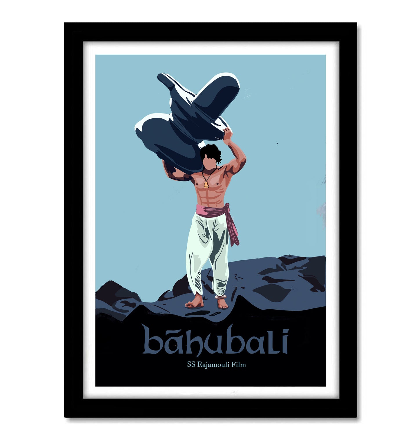 Bahubali Movie Prabhas Artwork Bollywood | Poster | Frame | Canvas