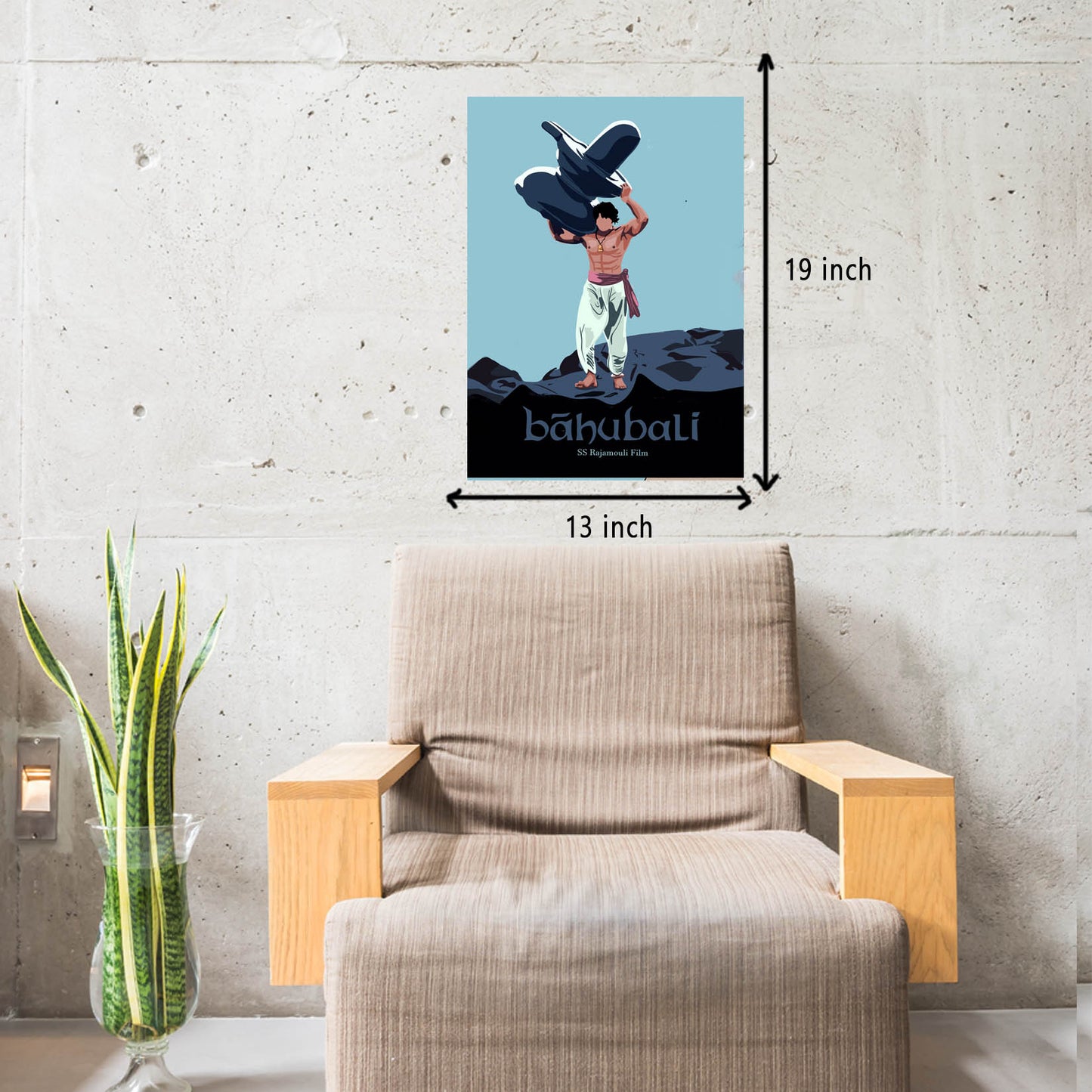 Bahubali Movie Prabhas Artwork Bollywood | Poster | Frame | Canvas