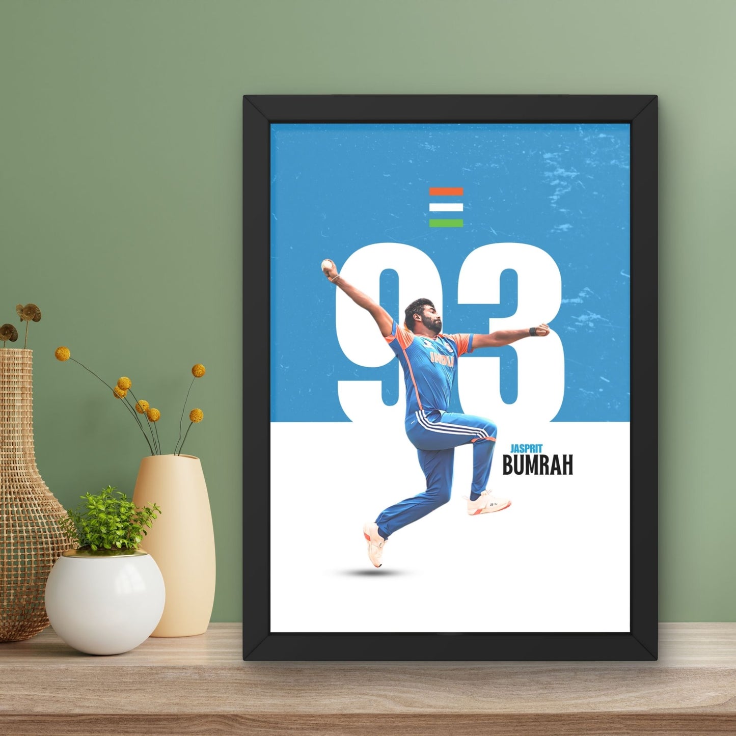 Jasprit Bumrah Cricket Artwork Cricket | Poster | Frame | Canvas