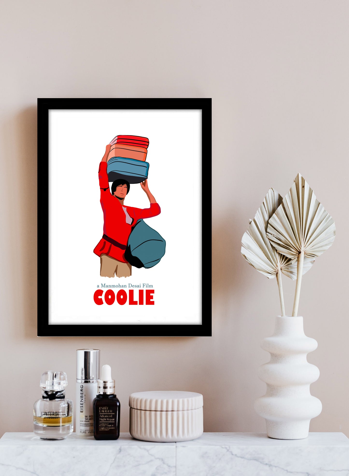 Coolie Movie Amitabh Bachchan Artwork Bollywood | Poster | Frame | Canvas