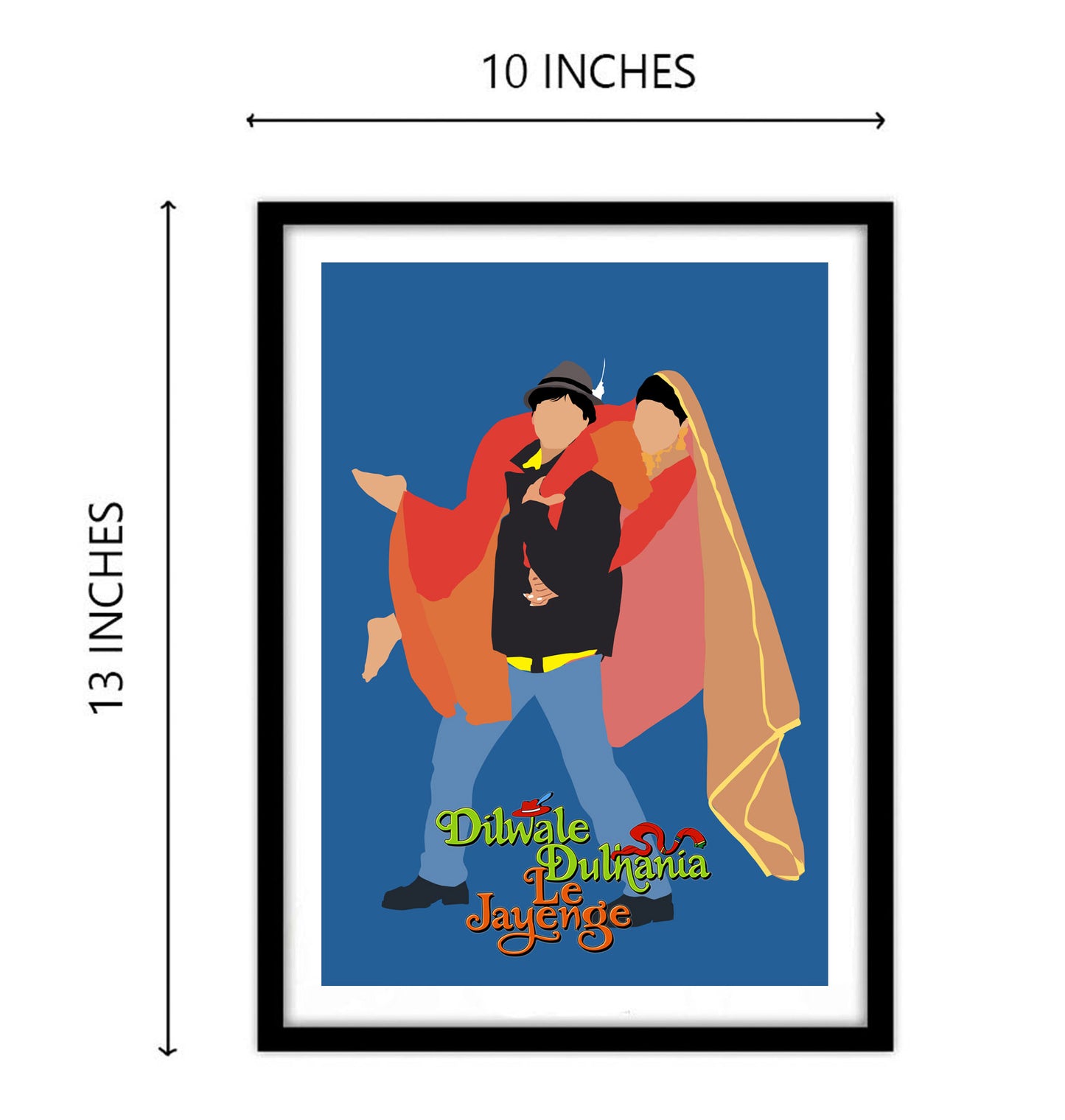 DDLJ Movie Shahrukh Khan Artwork Bollywood | Poster | Frame | Canvas