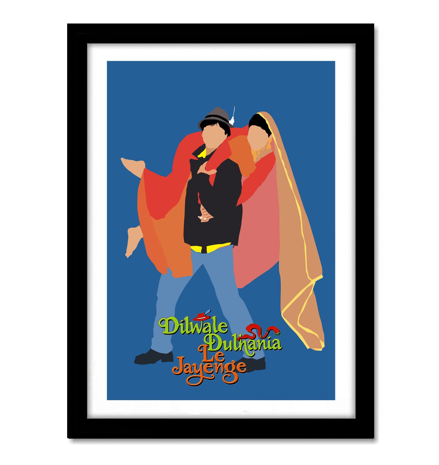 DDLJ Movie Shahrukh Khan Artwork Bollywood | Poster | Frame | Canvas