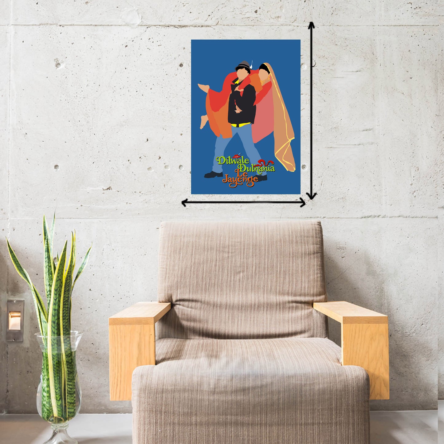 DDLJ Movie Shahrukh Khan Artwork Bollywood | Poster | Frame | Canvas