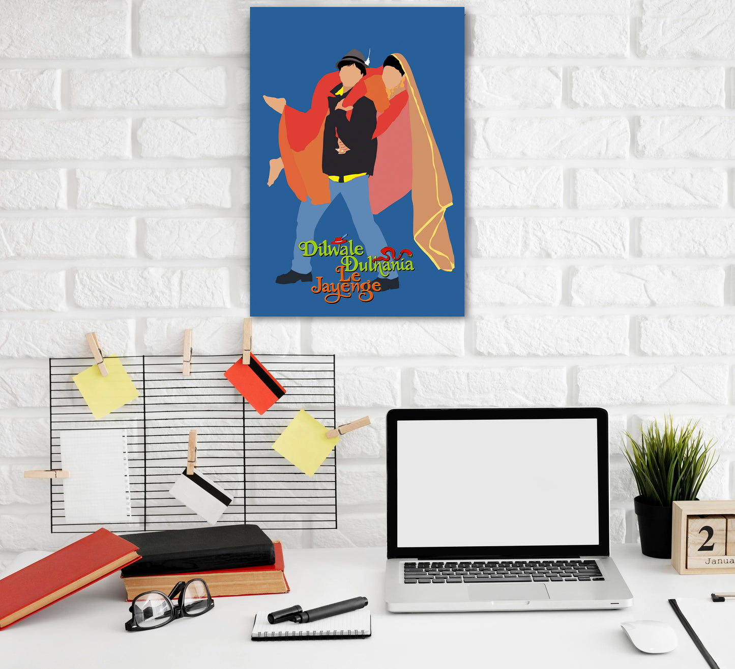 DDLJ Movie Shahrukh Khan Artwork Bollywood | Poster | Frame | Canvas