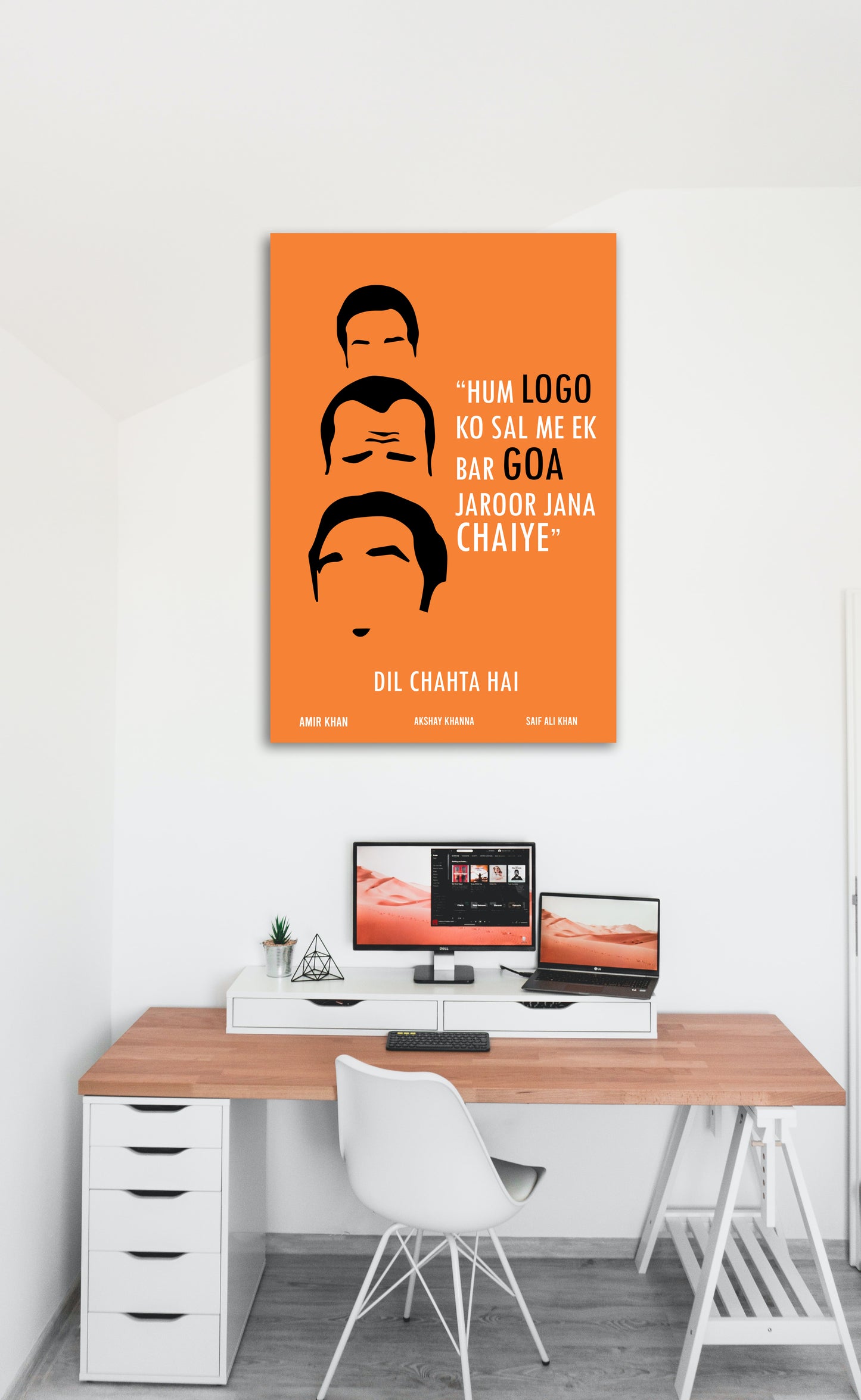 Dil Chahta Hai Movie Amir Khan ArtWork Bollywood | Poster | Frame | Canvas