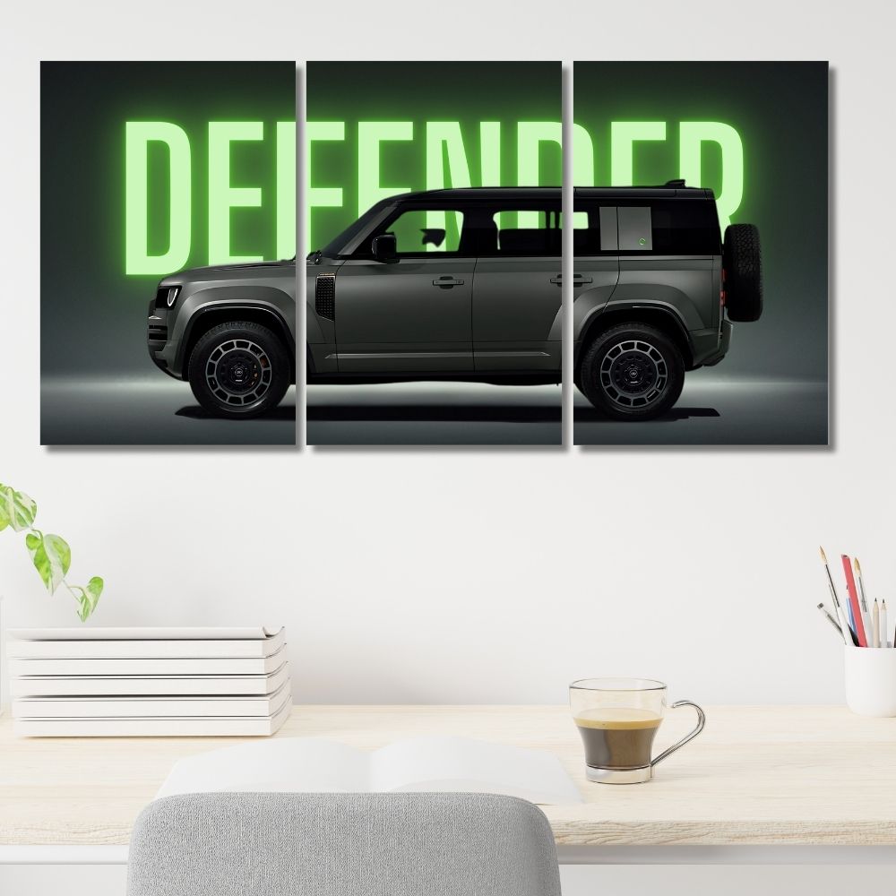 Defender Car Split Posters Set Of 3 For your Desk wall